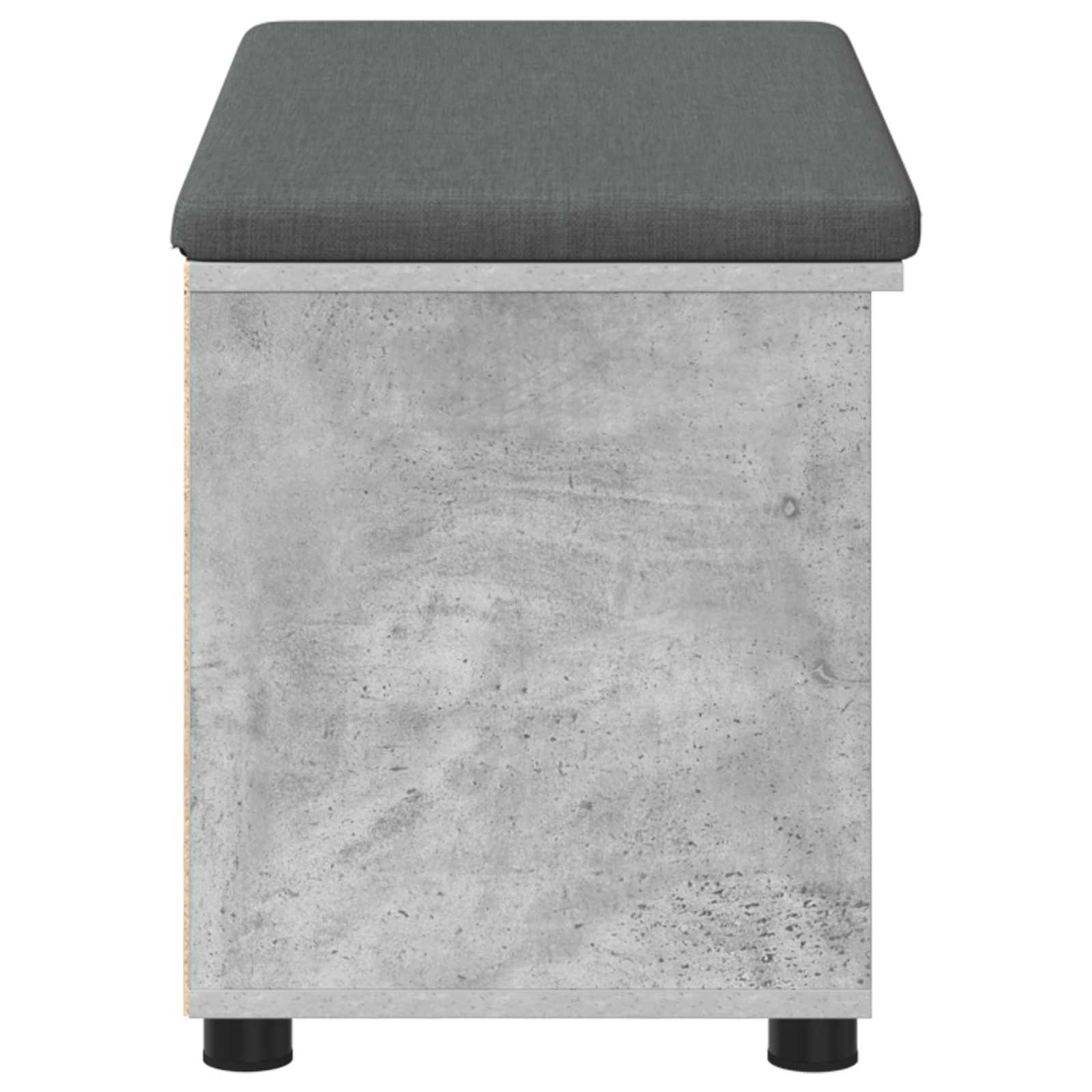 Banc d'entrée avec coussin Gris Béton 80 x 38 x 46 cm - XIOS