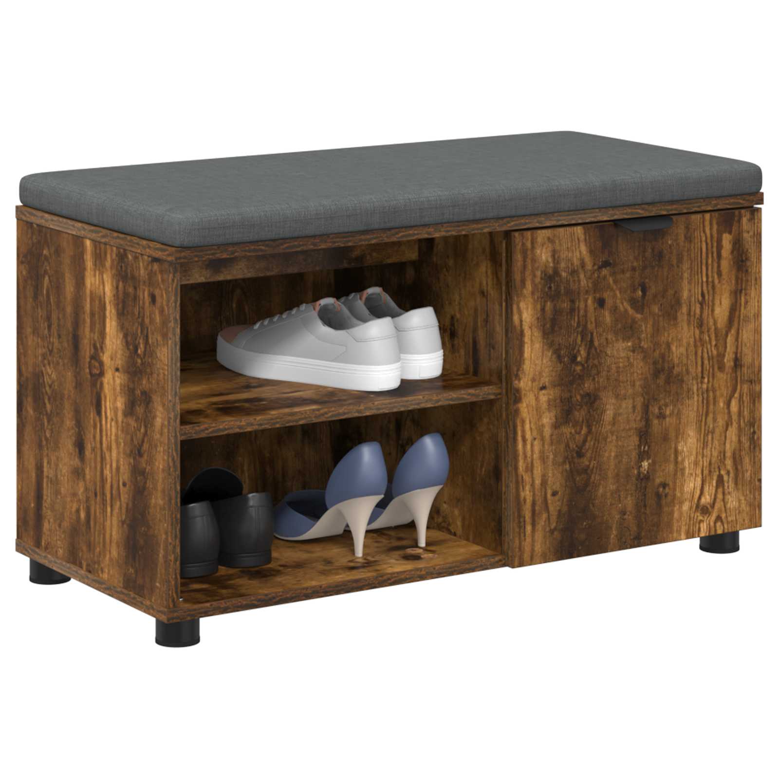 Banc d'entrée avec coussin Chêne Fumé 80 x 38 x 46 cm - XIOS