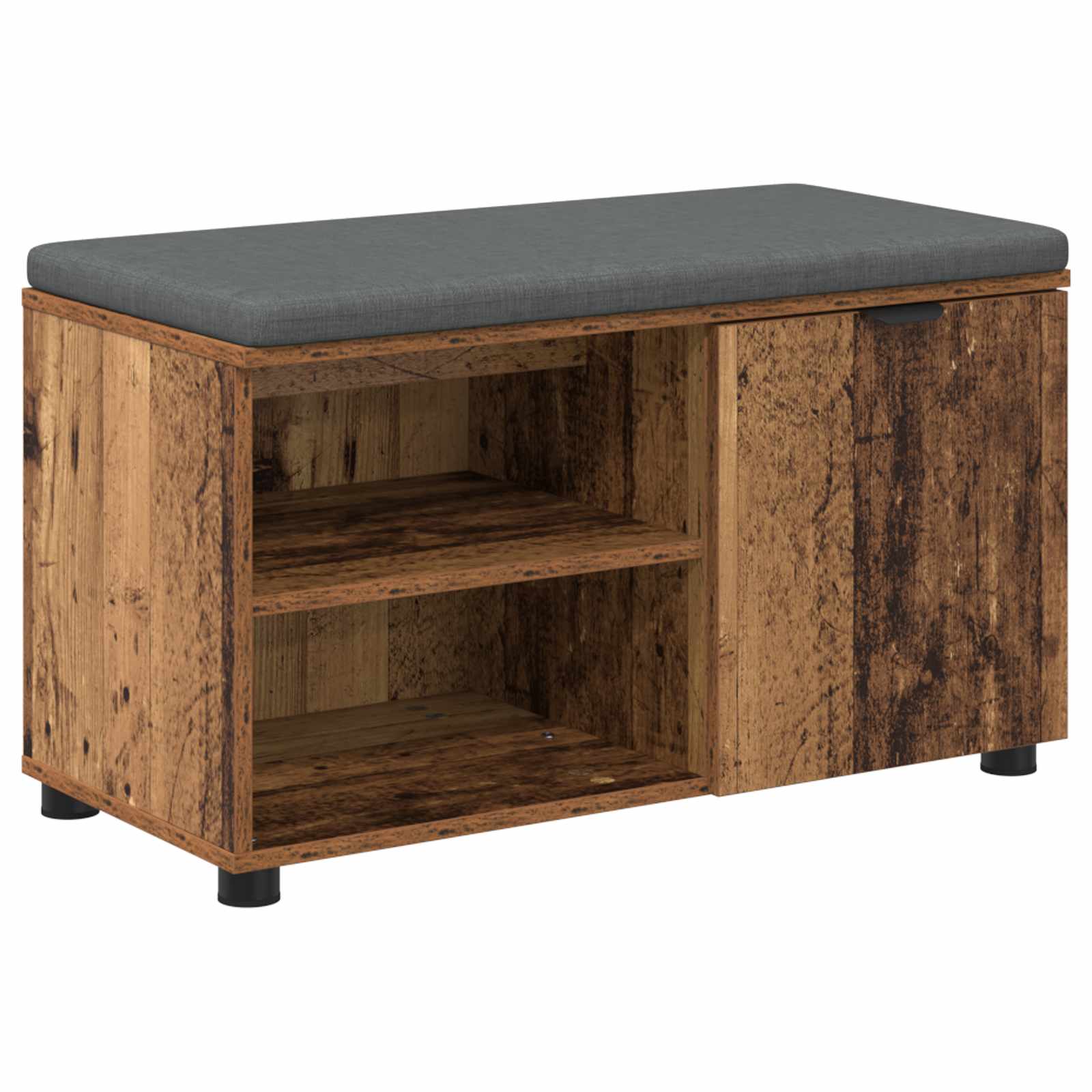 Banc d'entrée avec coussin Bois ancien 80 x 38 x 46 cm - XIOS