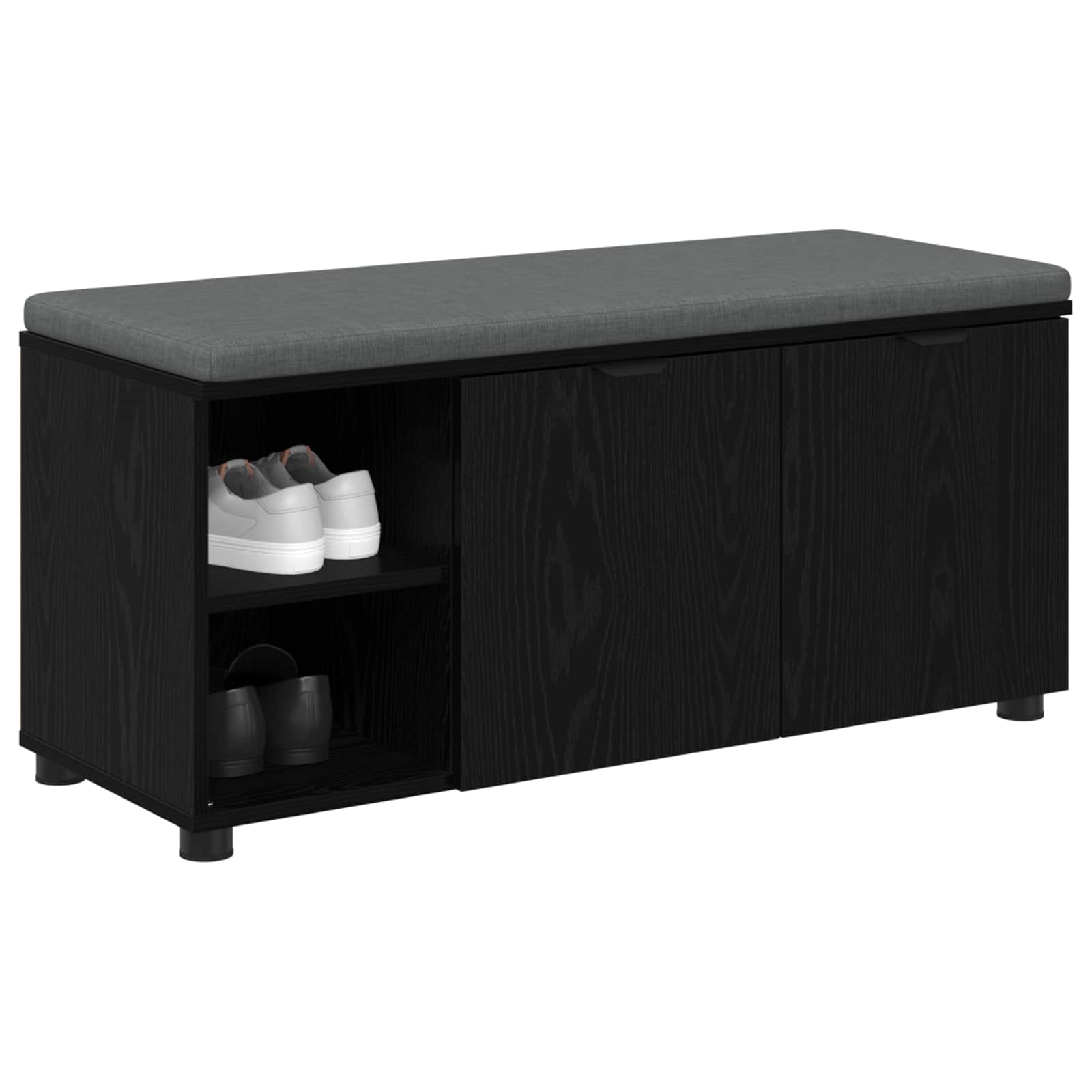 Banc d'entrée avec coussin Chêne Noir 100 x 38 x 46 cm - XIOS