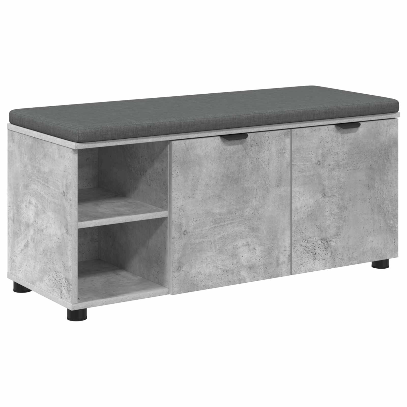 Banc d'entrée avec coussin Gris Béton 100 x 38 x 46 cm - XIOS