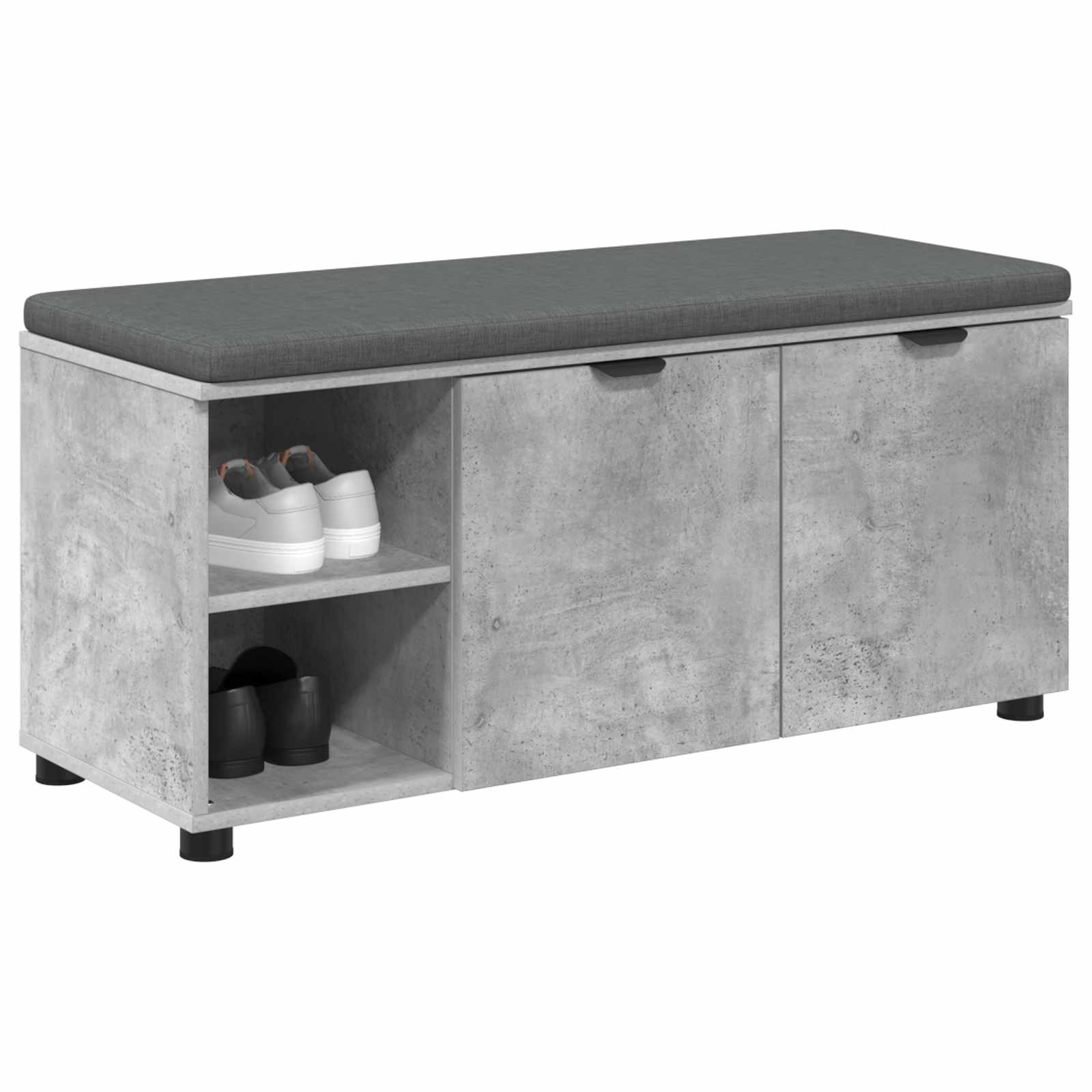 Banc d'entrée avec coussin Gris Béton 100 x 38 x 46 cm - XIOS