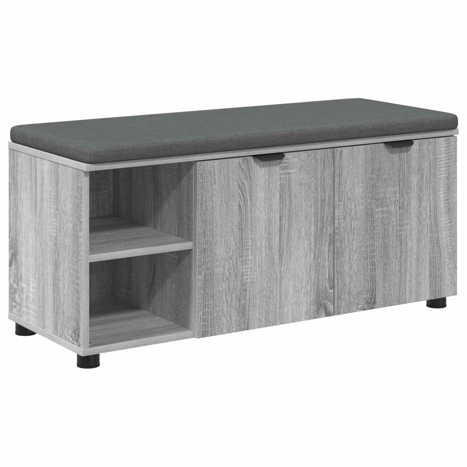 Banc d'entrée avec coussin Gris Sonoma 100 x 38 x 46 cm - XIOS