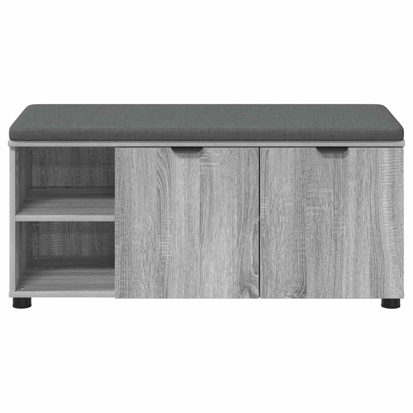 Banc d'entrée avec coussin Gris Sonoma 100 x 38 x 46 cm - XIOS