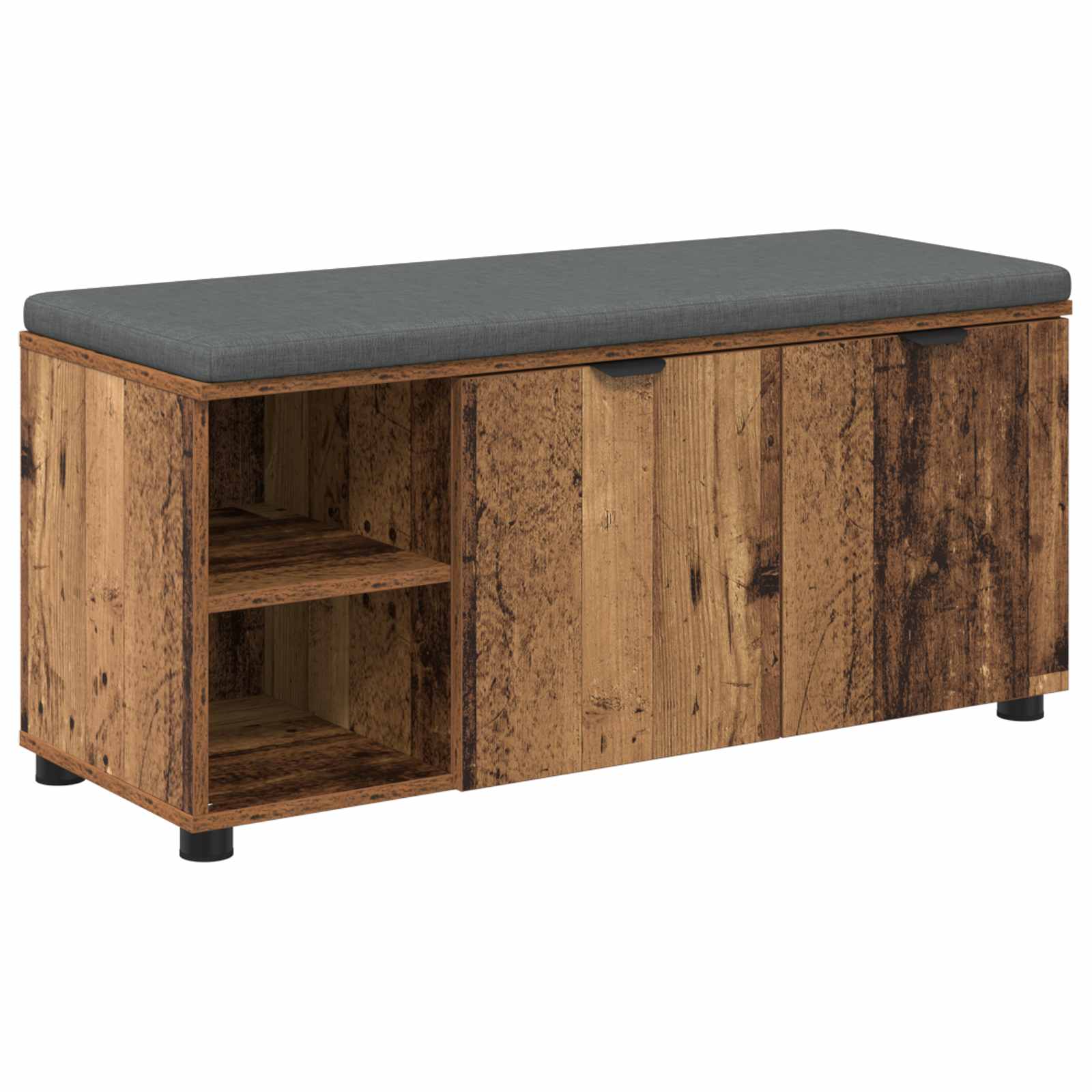 Banc d'entrée avec coussin Bois ancien 100 x 38 x 46 cm - XIOS