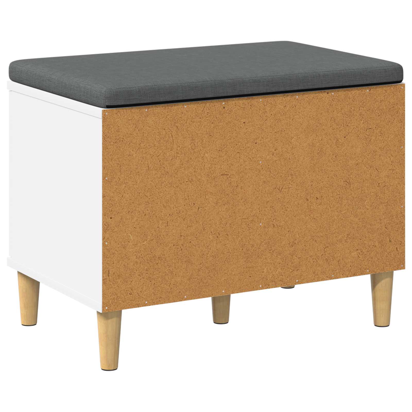 Banc d'entrée Blanc 60 x 38 x 46 cm Bois Ingénierie et Tissu - XIOS