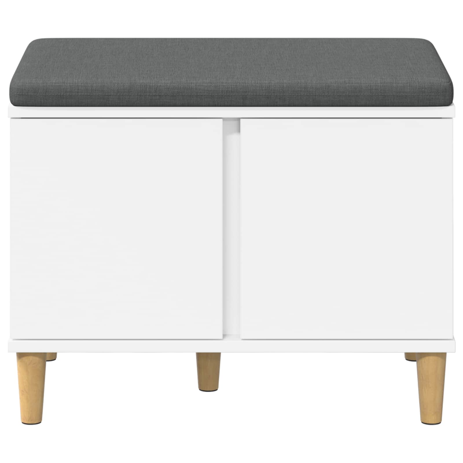 Banc d'entrée Blanc 60 x 38 x 46 cm Bois Ingénierie et Tissu - XIOS