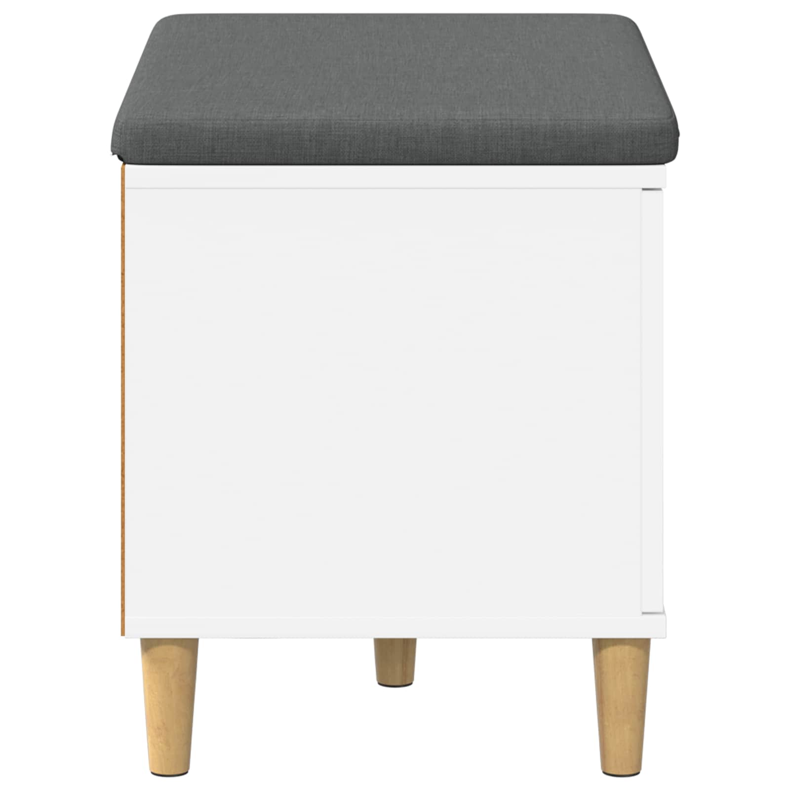 Banc d'entrée Blanc 60 x 38 x 46 cm Bois Ingénierie et Tissu - XIOS