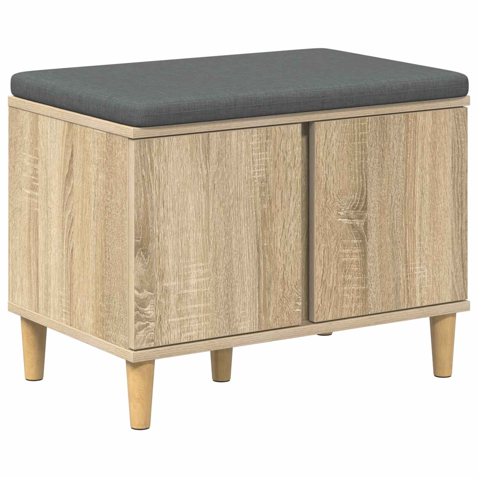 Banc d'entrée avec coussin Chêne Sonoma 60 x 38 x 46 cm - XIOS