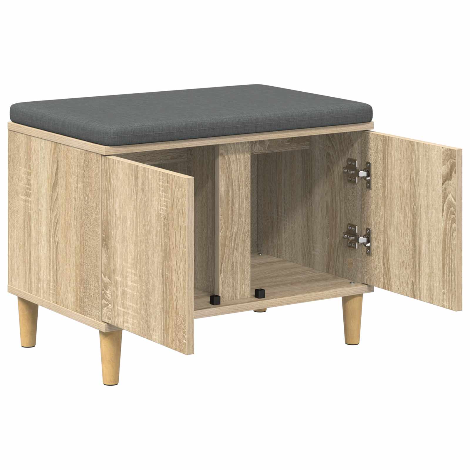 Banc d'entrée avec coussin Chêne Sonoma 60 x 38 x 46 cm - XIOS