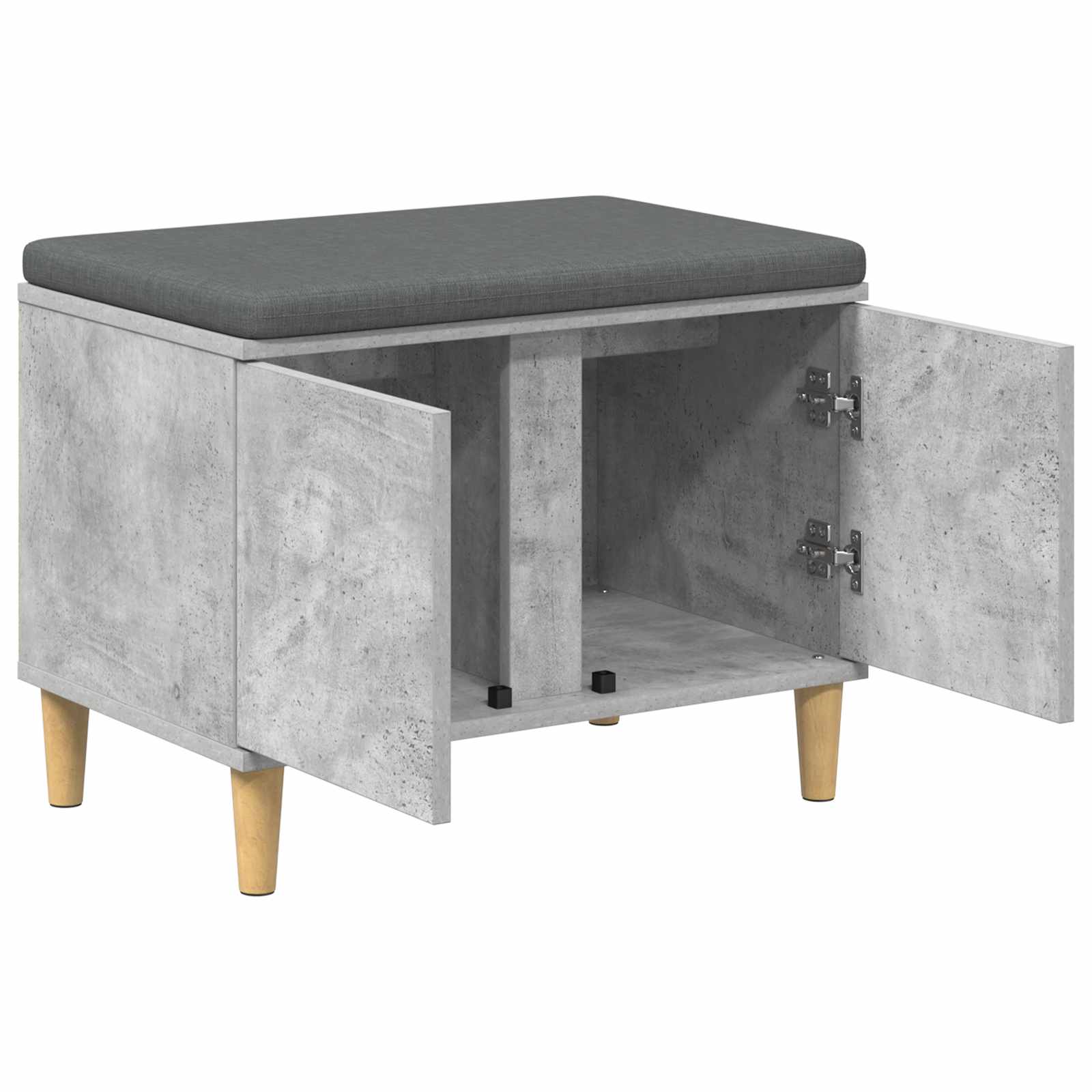 Banc d'entrée avec coussin Gris Béton 60 x 38 x 46 cm - XIOS