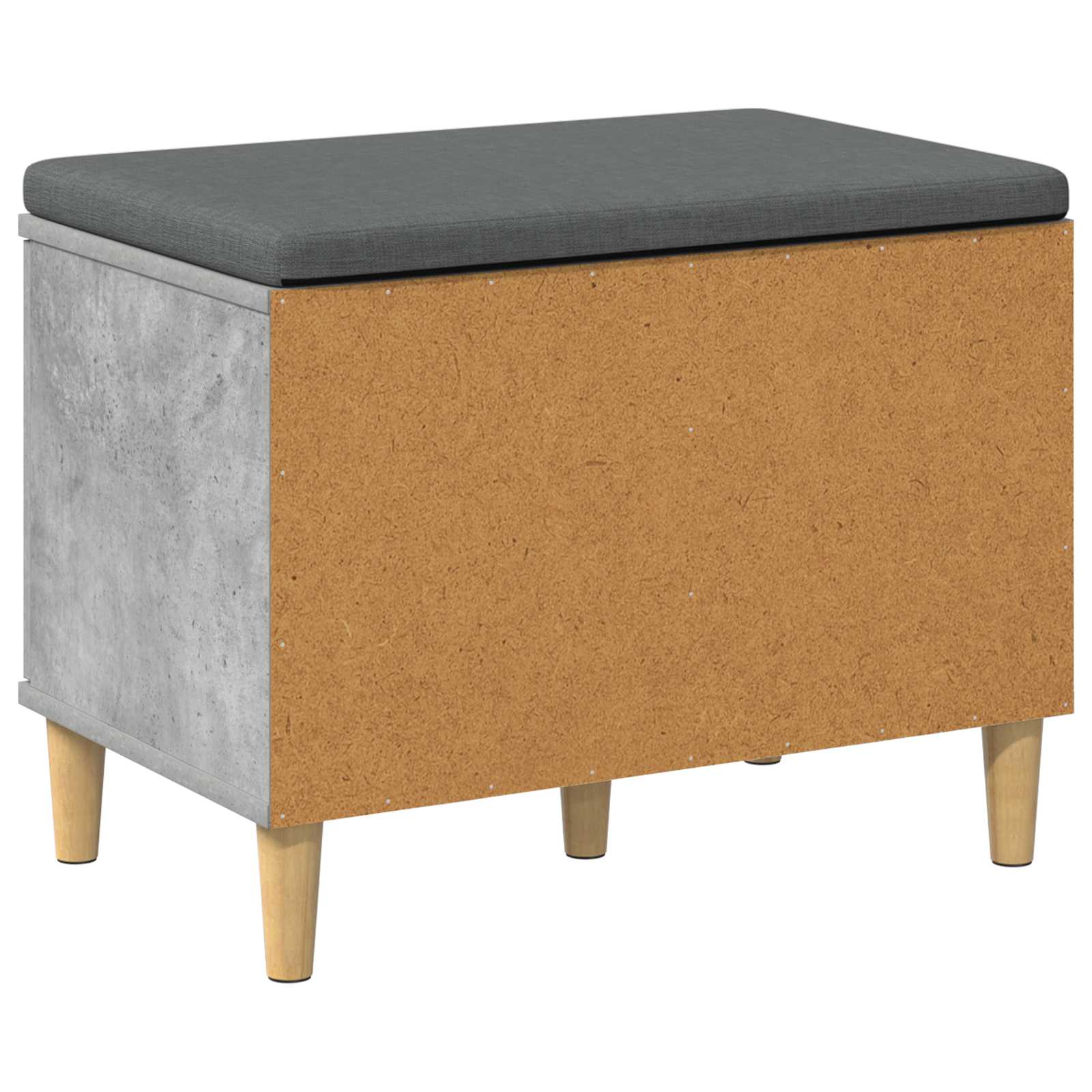 Banc d'entrée avec coussin Gris Béton 60 x 38 x 46 cm - XIOS