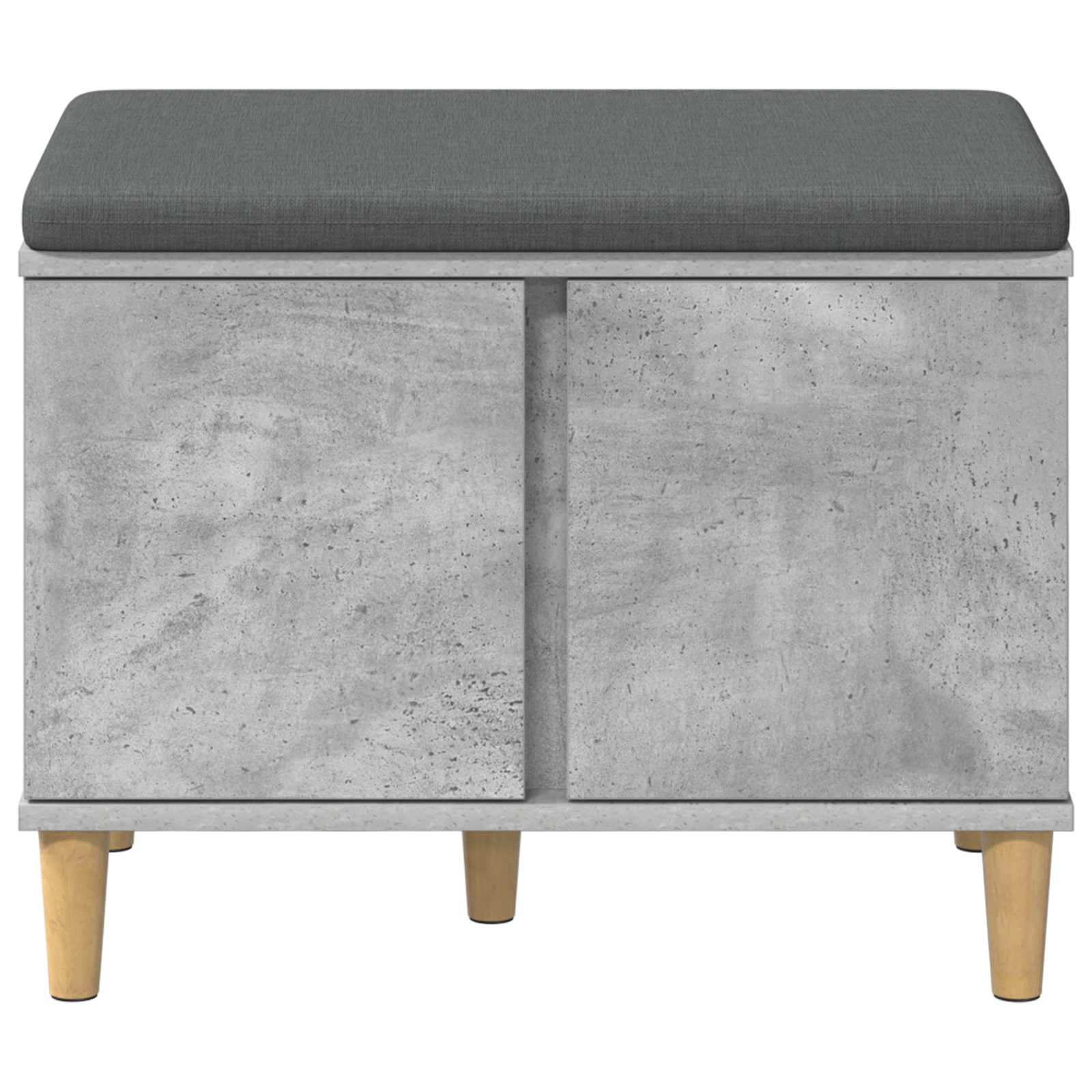 Banc d'entrée avec coussin Gris Béton 60 x 38 x 46 cm - XIOS