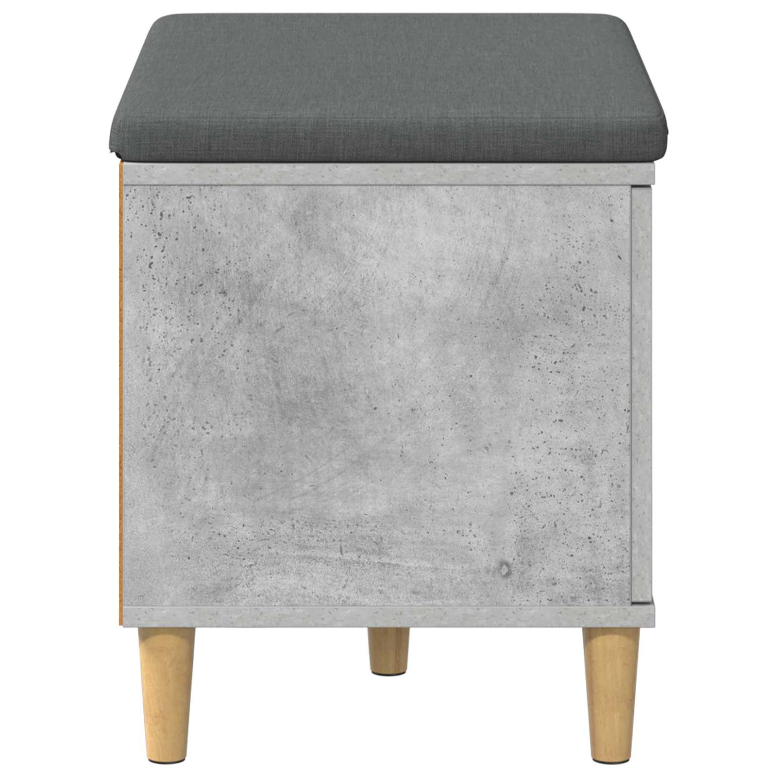 Banc d'entrée avec coussin Gris Béton 60 x 38 x 46 cm - XIOS