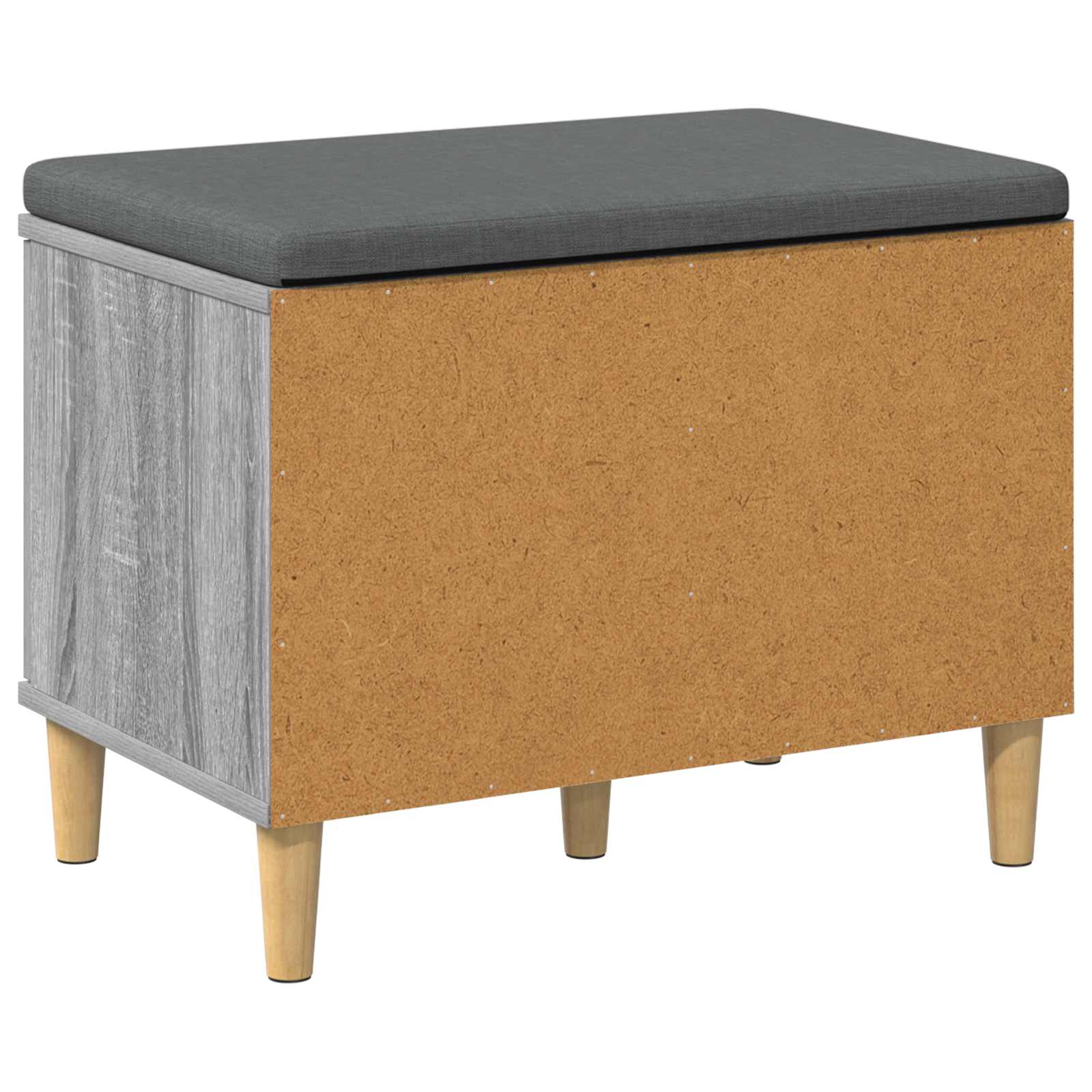 Banc d'entrée avec coussin Gris Sonoma 60 x 38 x 46 cm - XIOS