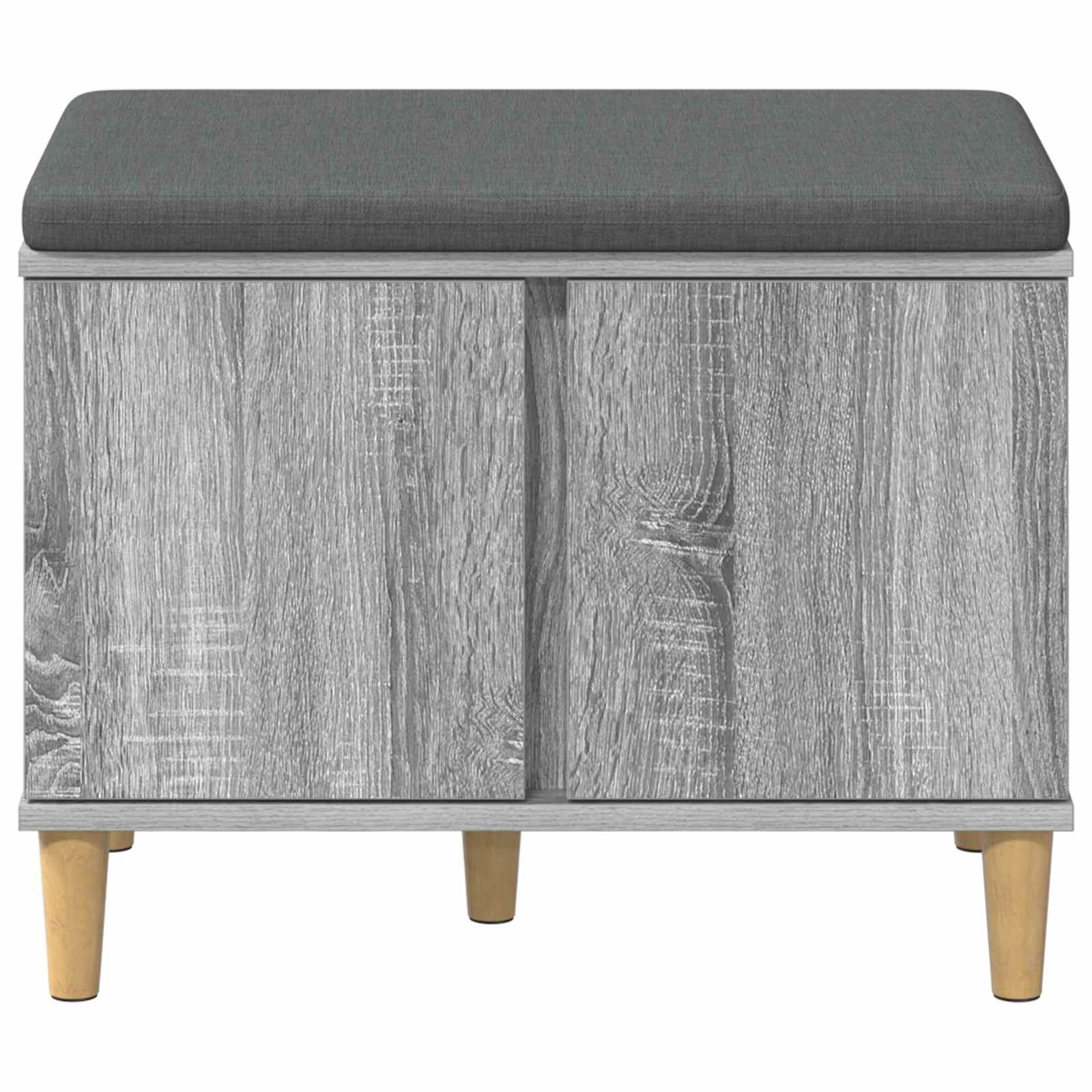 Banc d'entrée avec coussin Gris Sonoma 60 x 38 x 46 cm - XIOS
