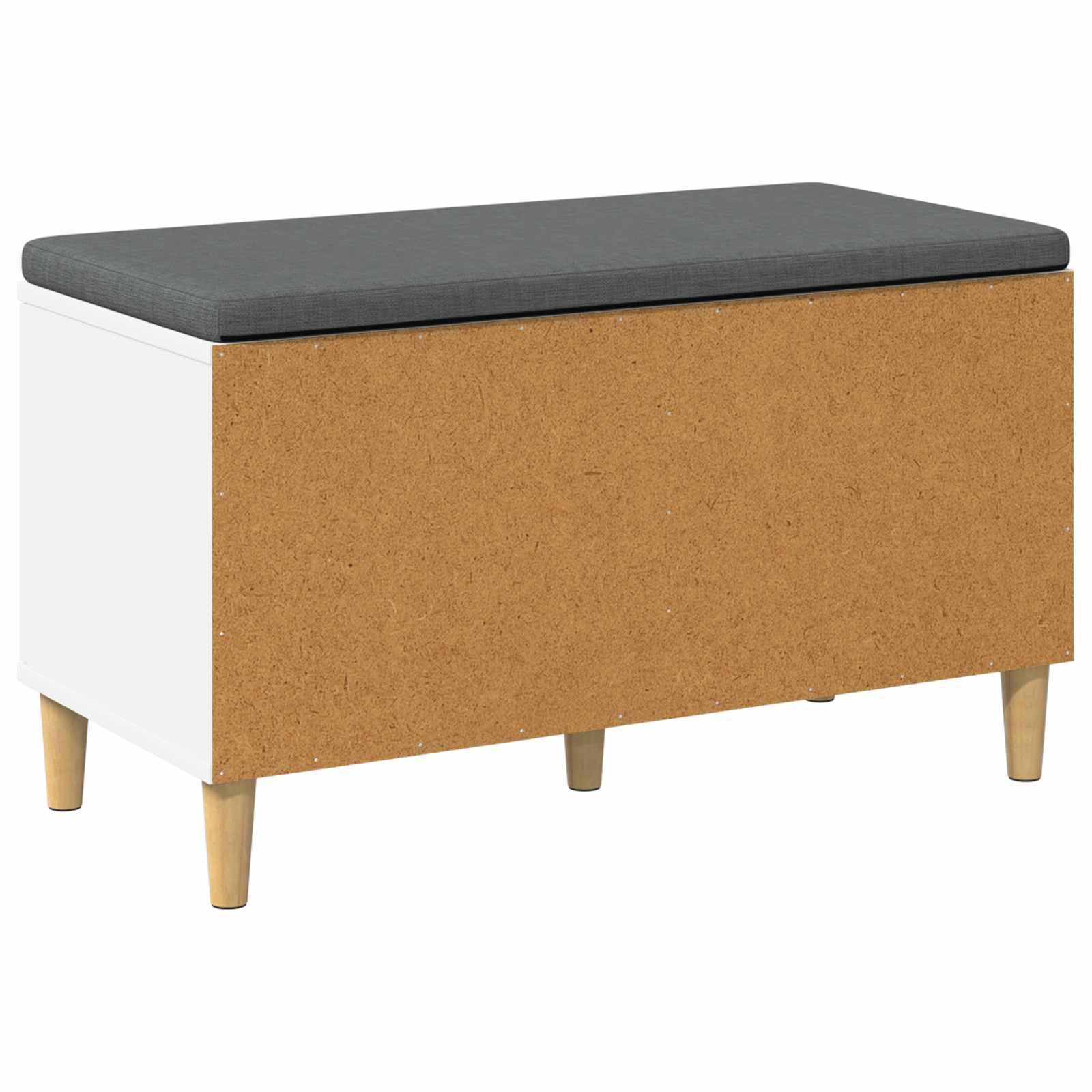 Banc d'entrée Blanc 80 x 38 x 46 cm Bois Ingénierie et Tissu - XIOS
