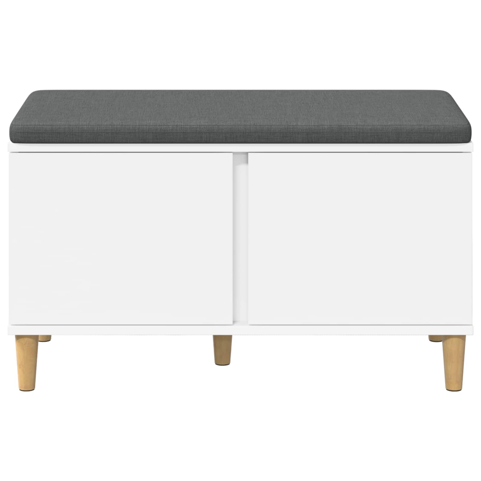 Banc d'entrée Blanc 80 x 38 x 46 cm Bois Ingénierie et Tissu - XIOS