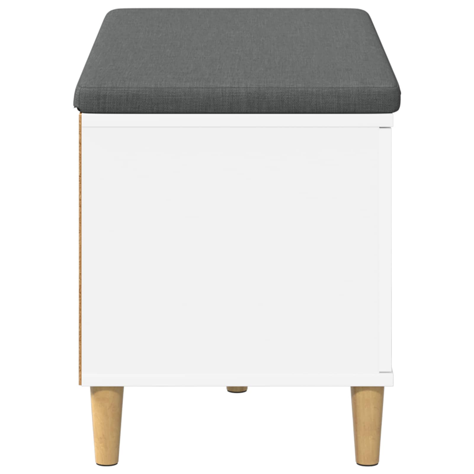 Banc d'entrée Blanc 80 x 38 x 46 cm Bois Ingénierie et Tissu - XIOS