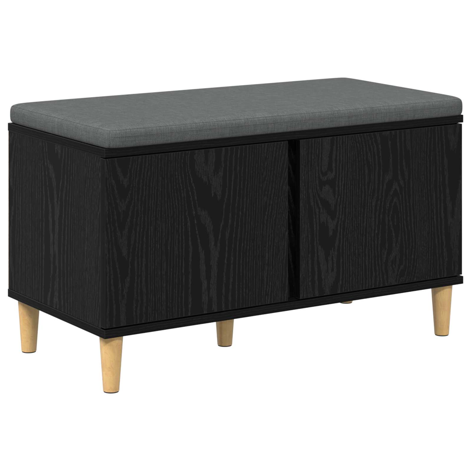 Banc d'entrée avec coussin Chêne Noir 80 x 38 x 46 cm - XIOS