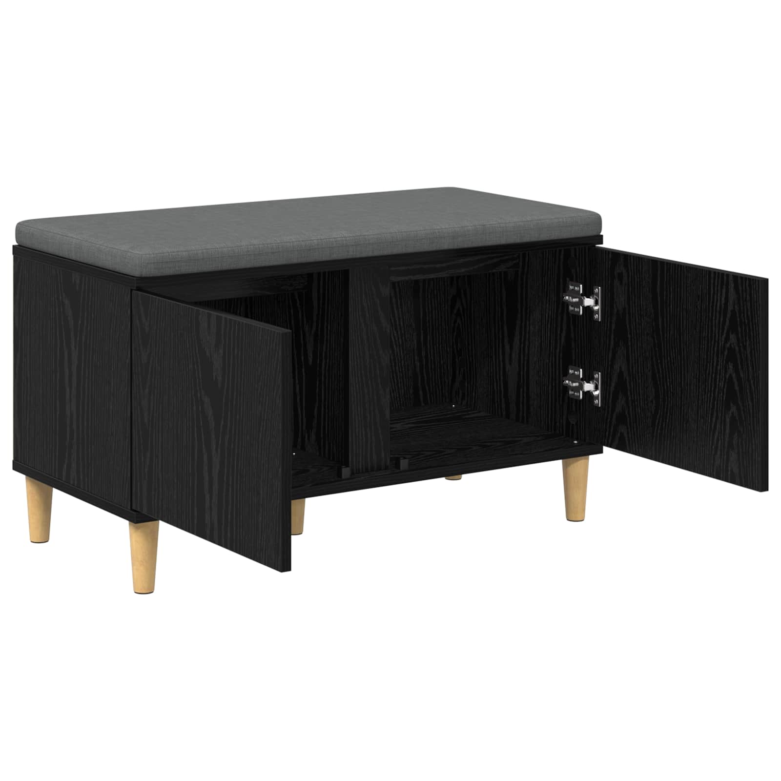 Banc d'entrée avec coussin Chêne Noir 80 x 38 x 46 cm - XIOS