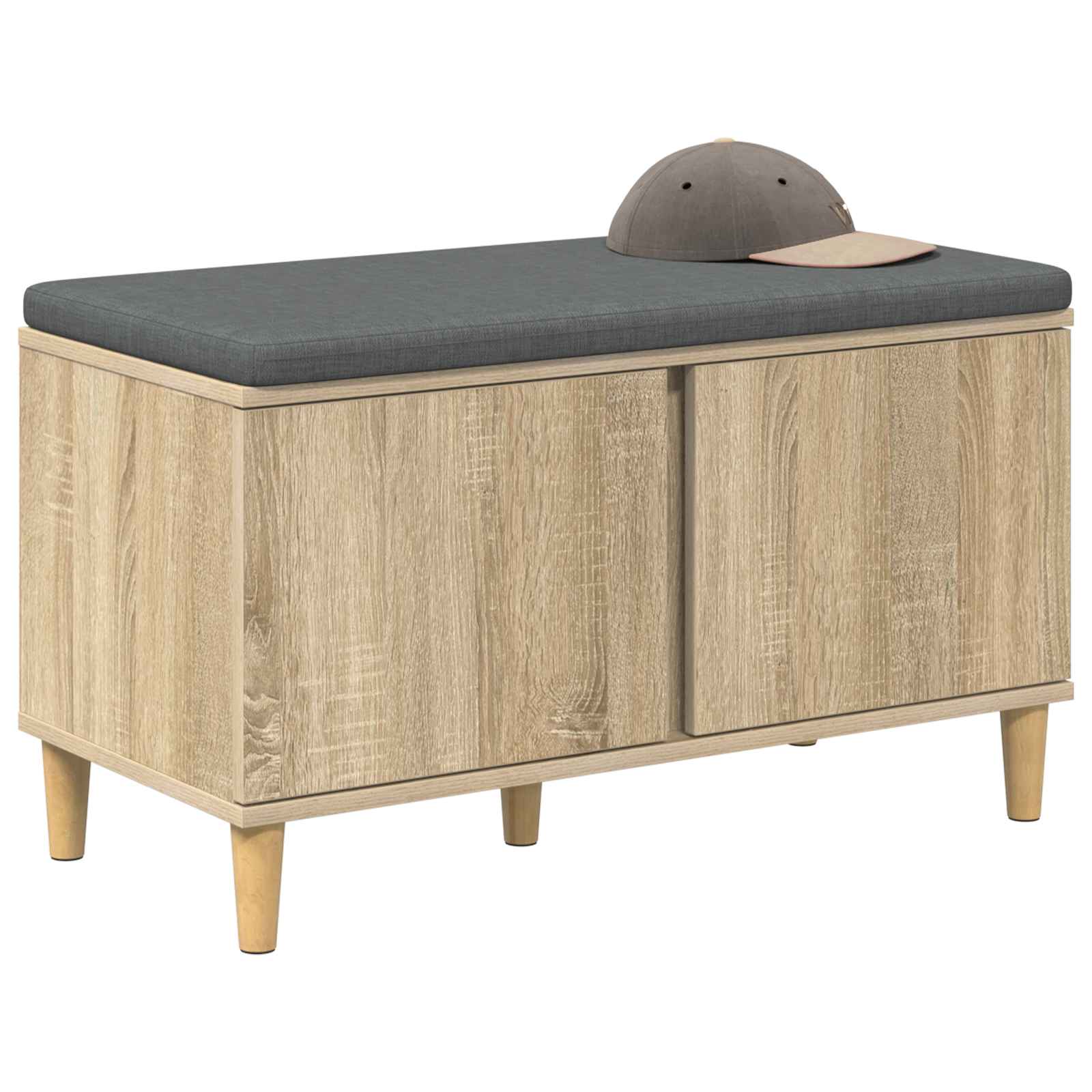 Banc d'entrée avec coussin Chêne Sonoma 80 x 38 x 46 cm - XIOS