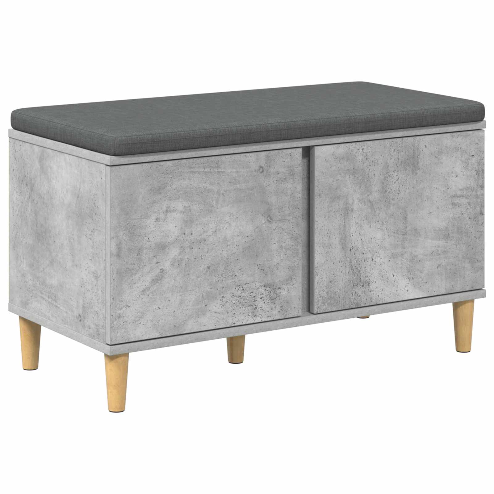 Banc d'entrée avec coussin Gris Béton 80 x 38 x 46 cm - XIOS