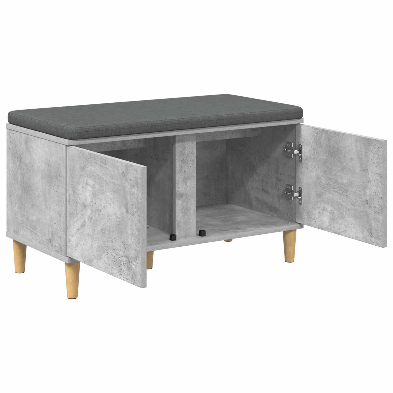 Banc d'entrée avec coussin Gris Béton 80 x 38 x 46 cm - XIOS
