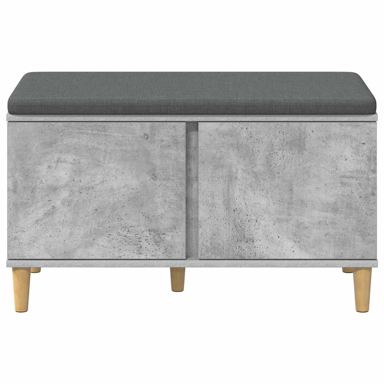 Banc d'entrée avec coussin Gris Béton 80 x 38 x 46 cm - XIOS