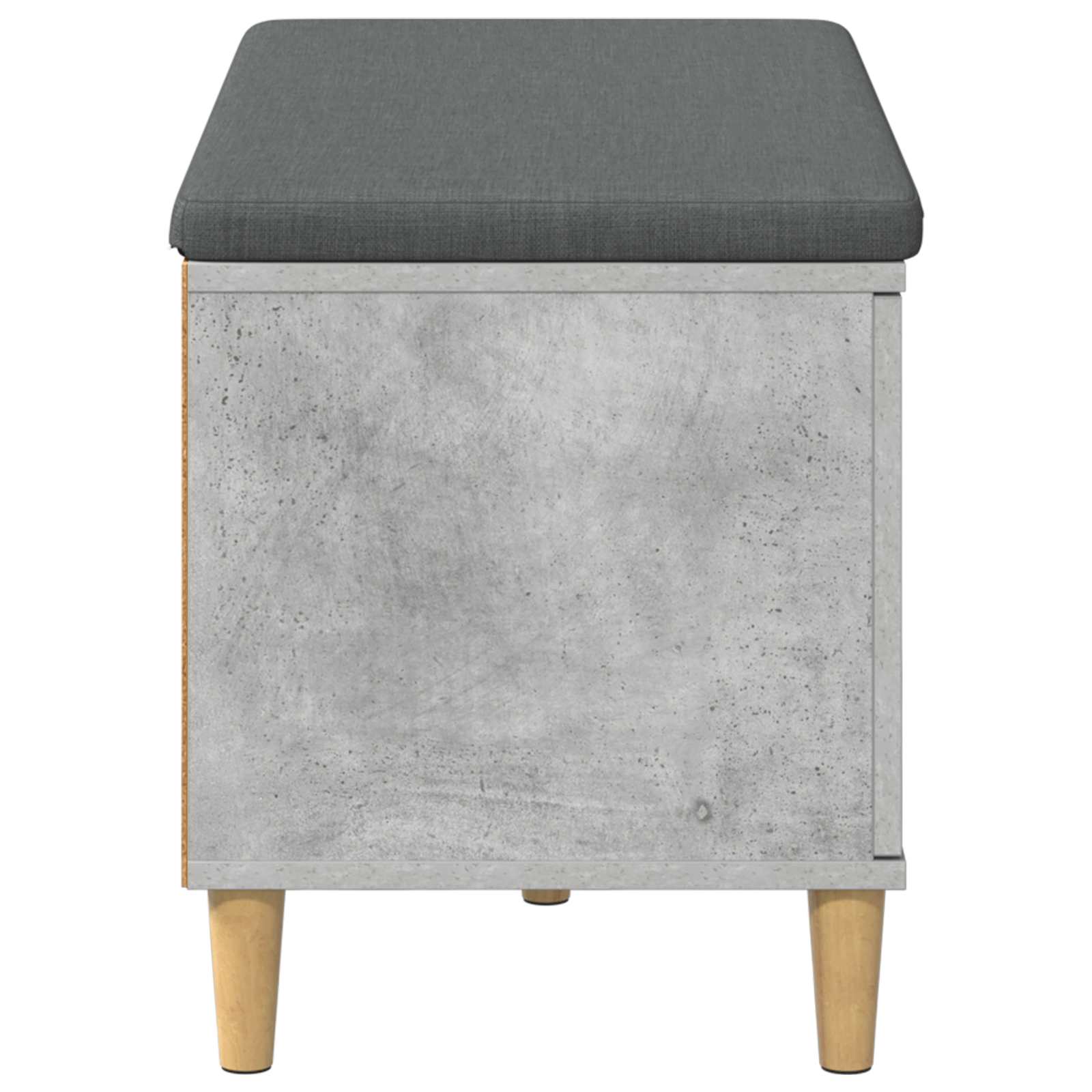 Banc d'entrée avec coussin Gris Béton 80 x 38 x 46 cm - XIOS