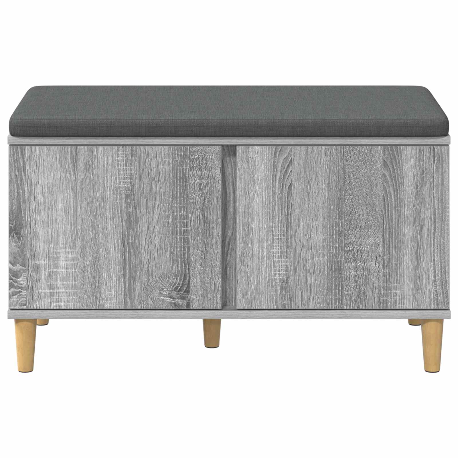 Banc d'entrée avec coussin Gris Sonoma 80 x 38 x 46 cm - XIOS