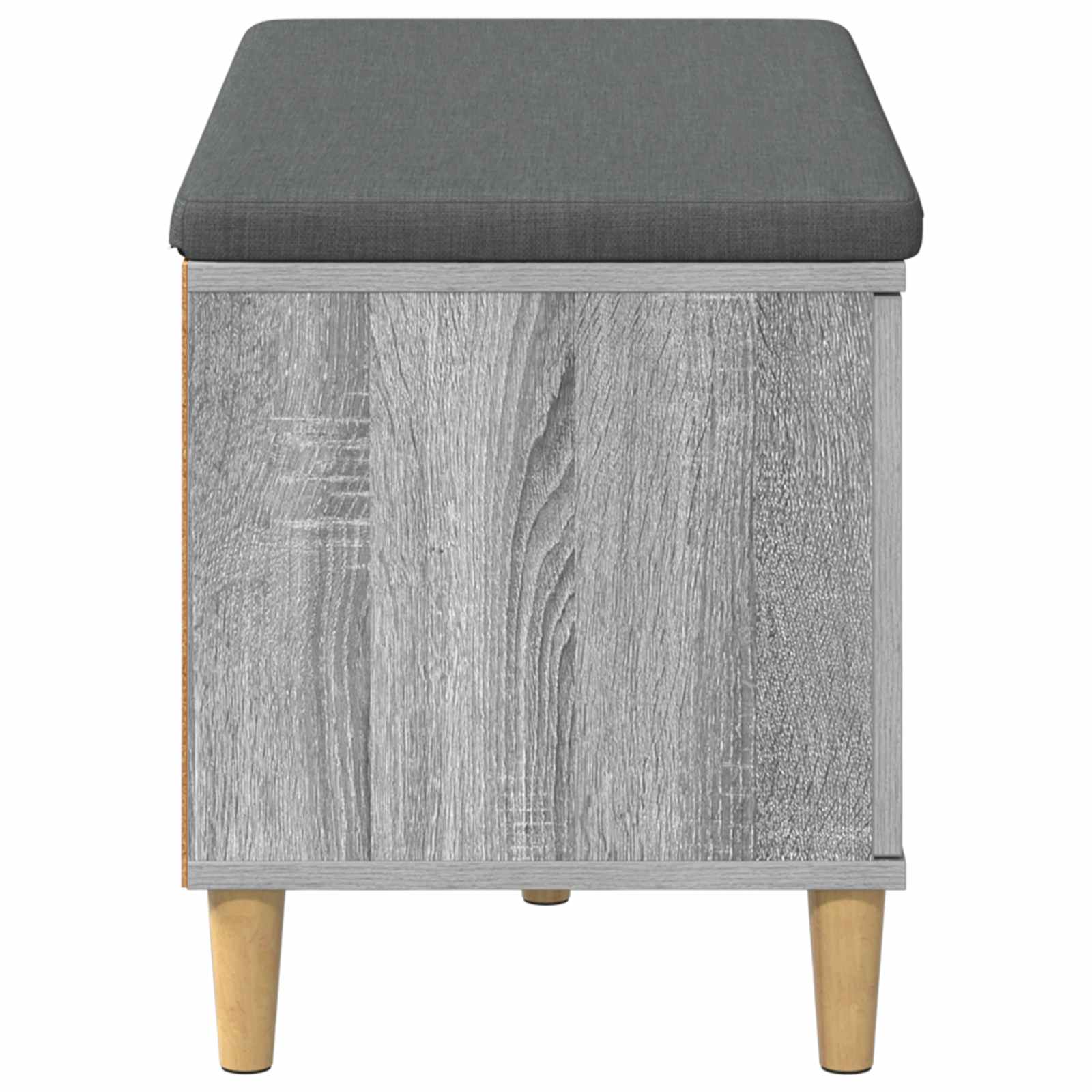 Banc d'entrée avec coussin Gris Sonoma 80 x 38 x 46 cm - XIOS