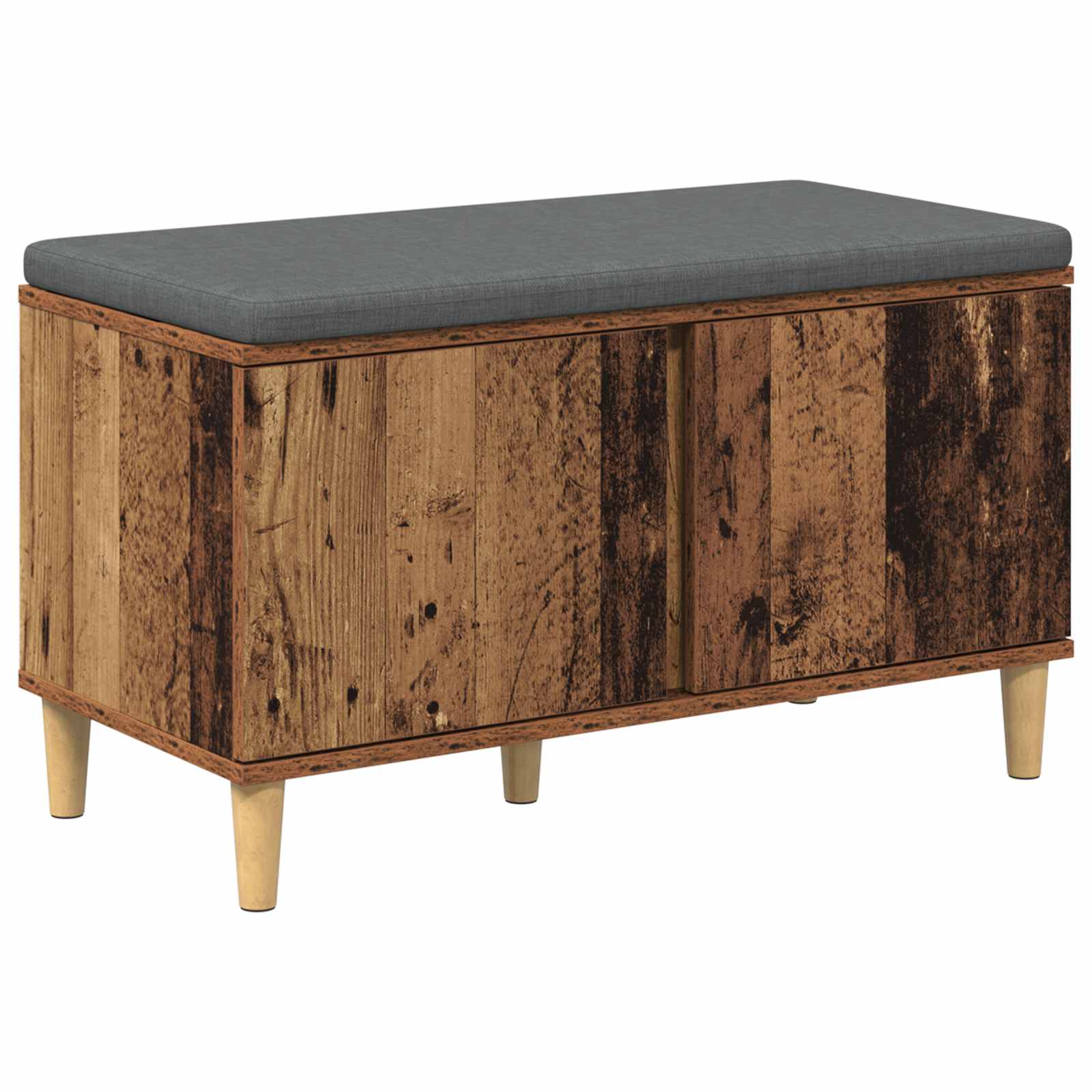 Banc d'entrée avec coussin Bois ancien 80 x 38 x 46 cm - XIOS