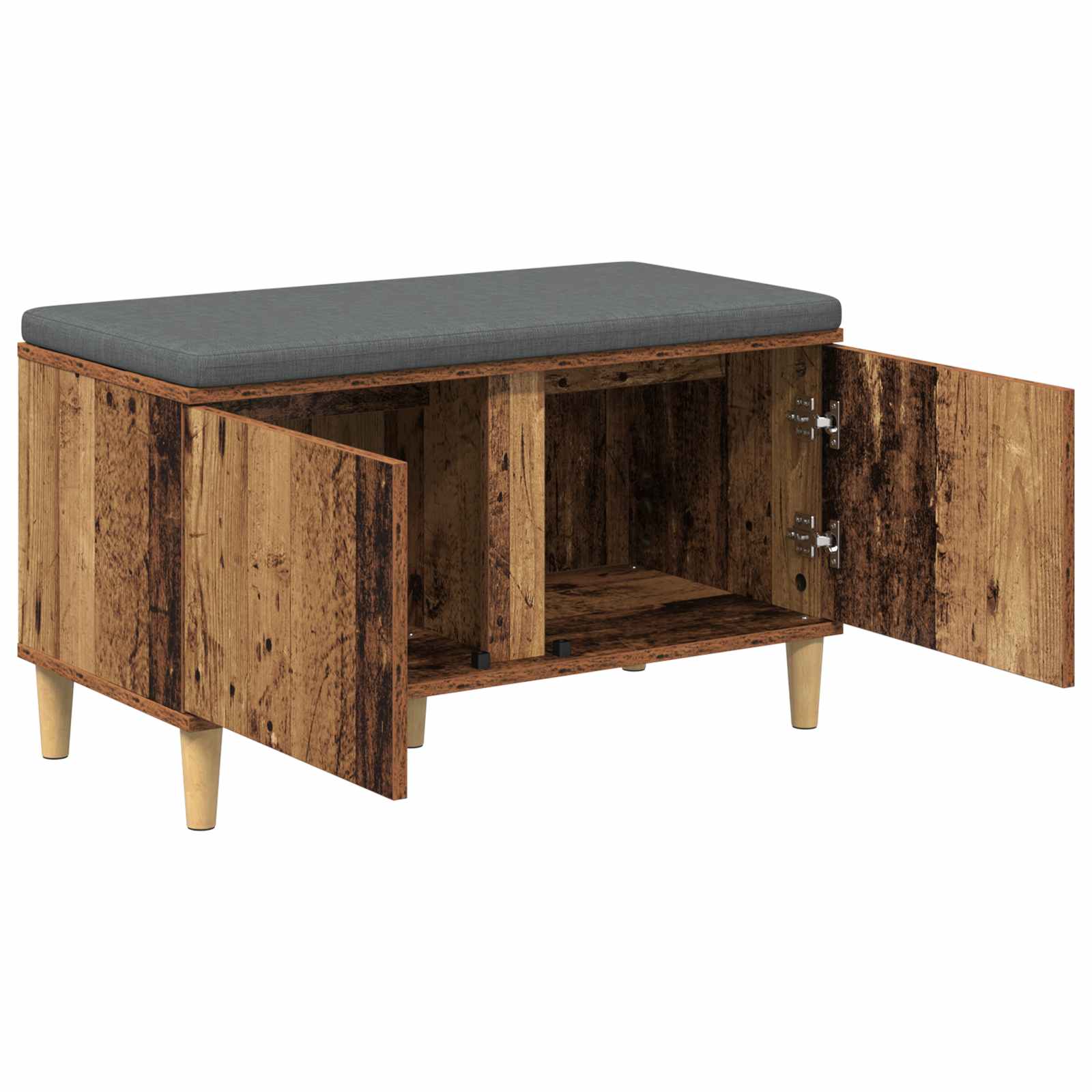 Banc d'entrée avec coussin Bois ancien 80 x 38 x 46 cm - XIOS