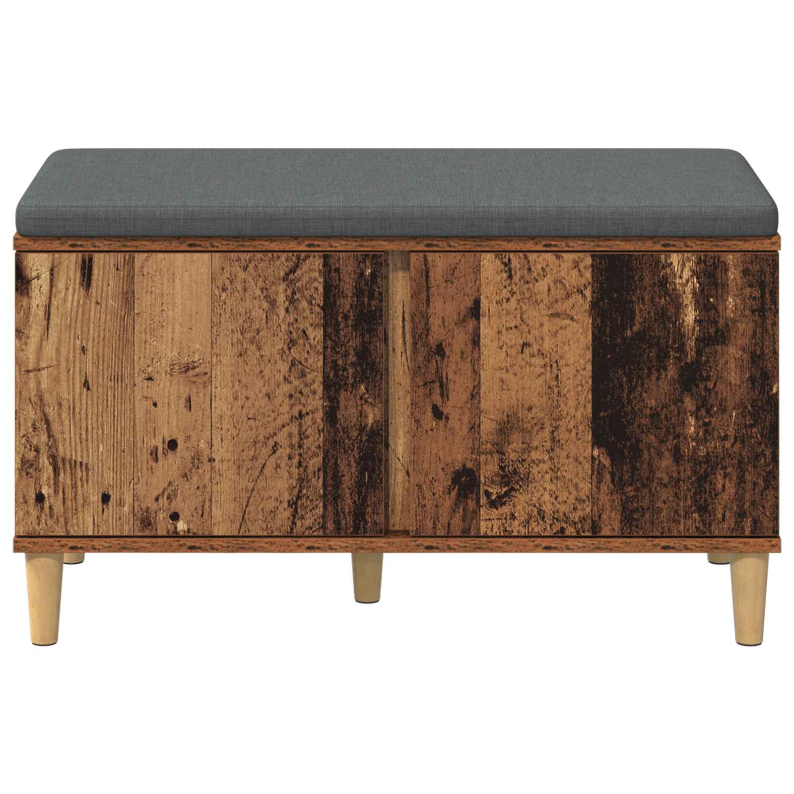 Banc d'entrée avec coussin Bois ancien 80 x 38 x 46 cm - XIOS