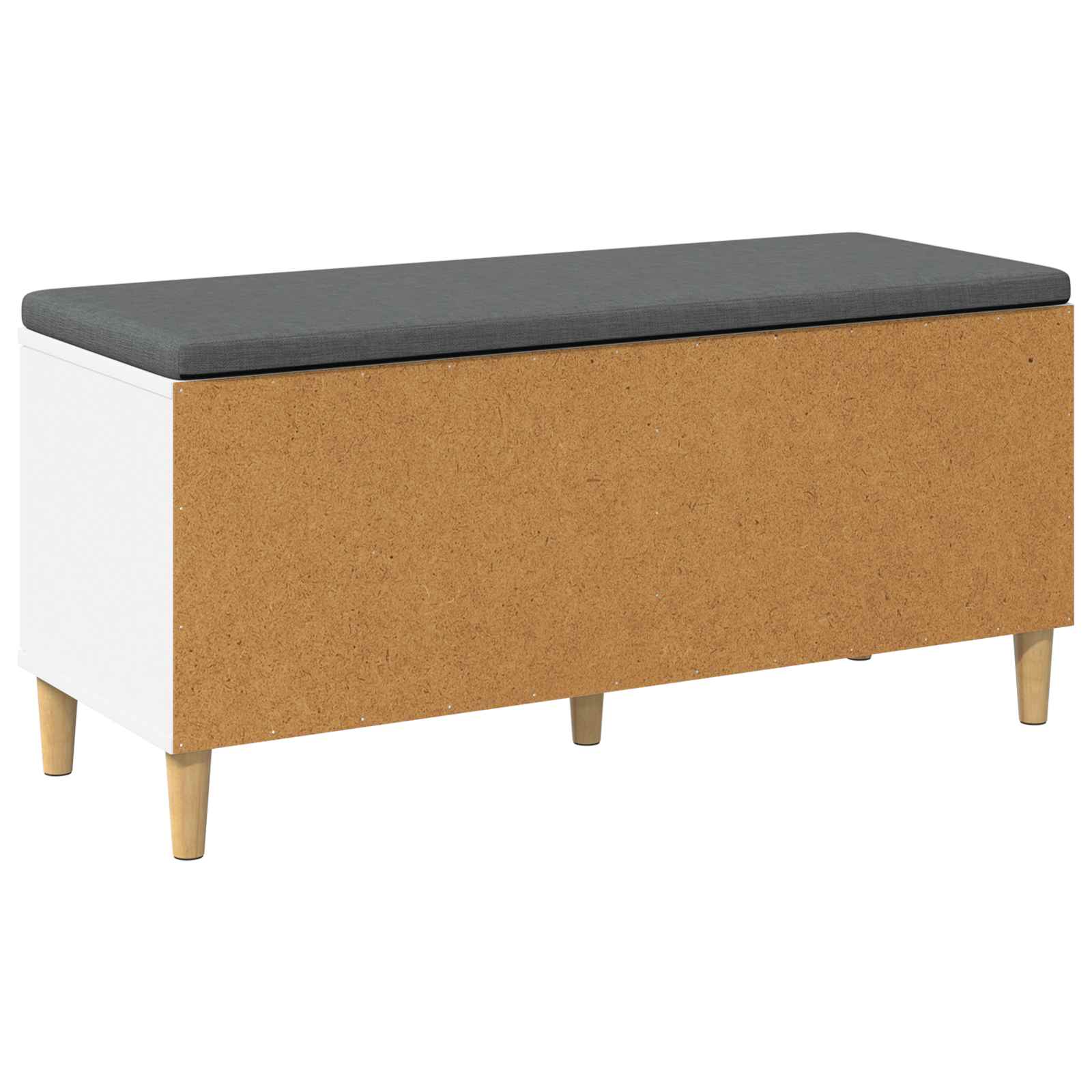 Banc d'entrée Blanc 100 x 38 x 46 cm Bois Ingénierie et Tissu - XIOS