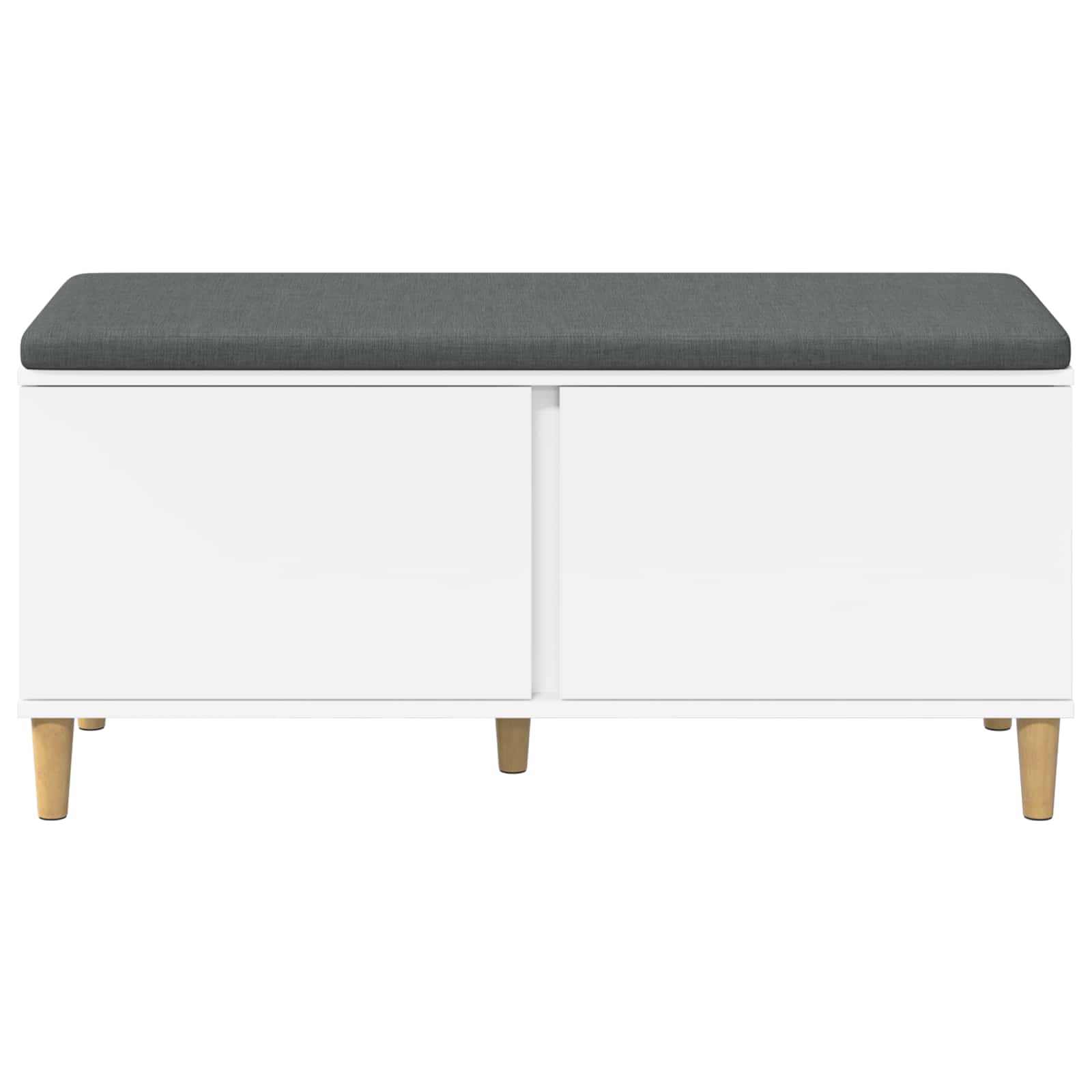Banc d'entrée Blanc 100 x 38 x 46 cm Bois Ingénierie et Tissu - XIOS