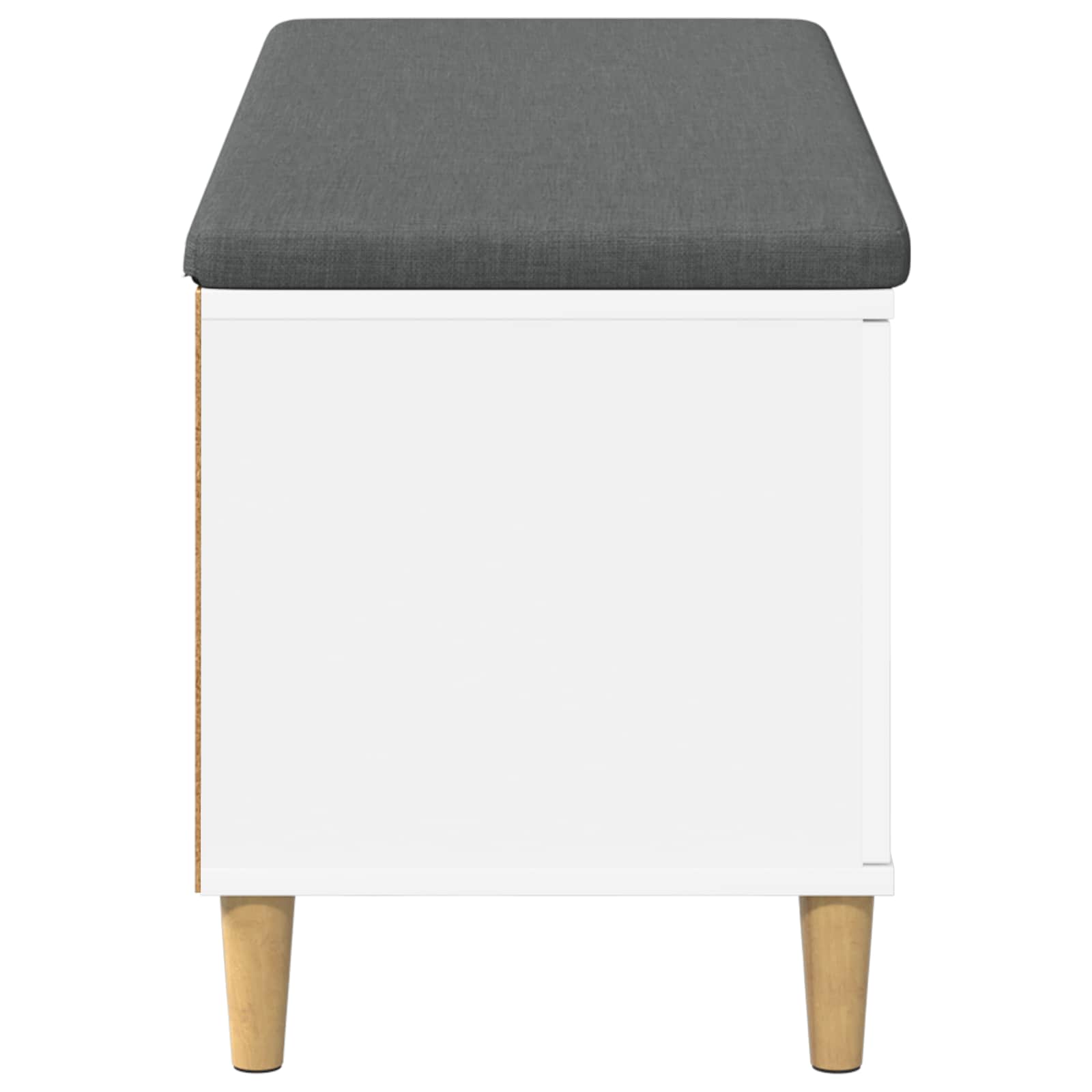 Banc d'entrée Blanc 100 x 38 x 46 cm Bois Ingénierie et Tissu - XIOS