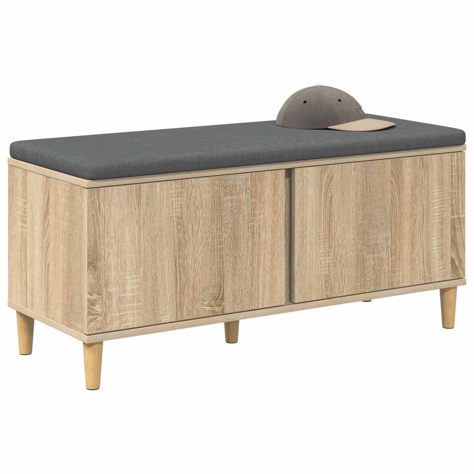 Banc d'entrée avec coussin Chêne Sonoma 100 x 38 x 46 cm - XIOS