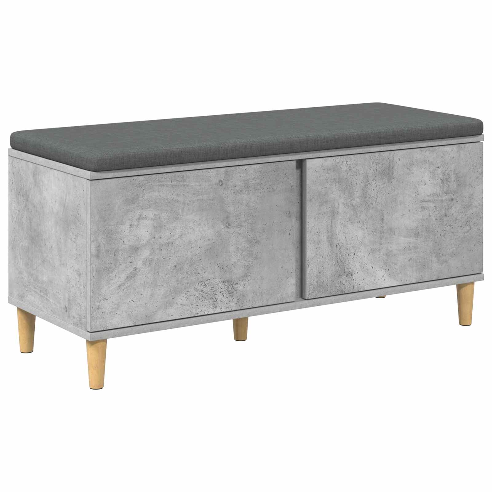 Banc d'entrée avec coussin Gris Béton 100 x 38 x 46 cm - XIOS
