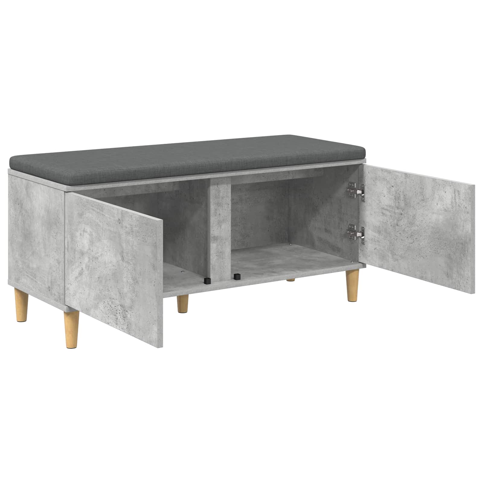 Banc d'entrée avec coussin Gris Béton 100 x 38 x 46 cm - XIOS