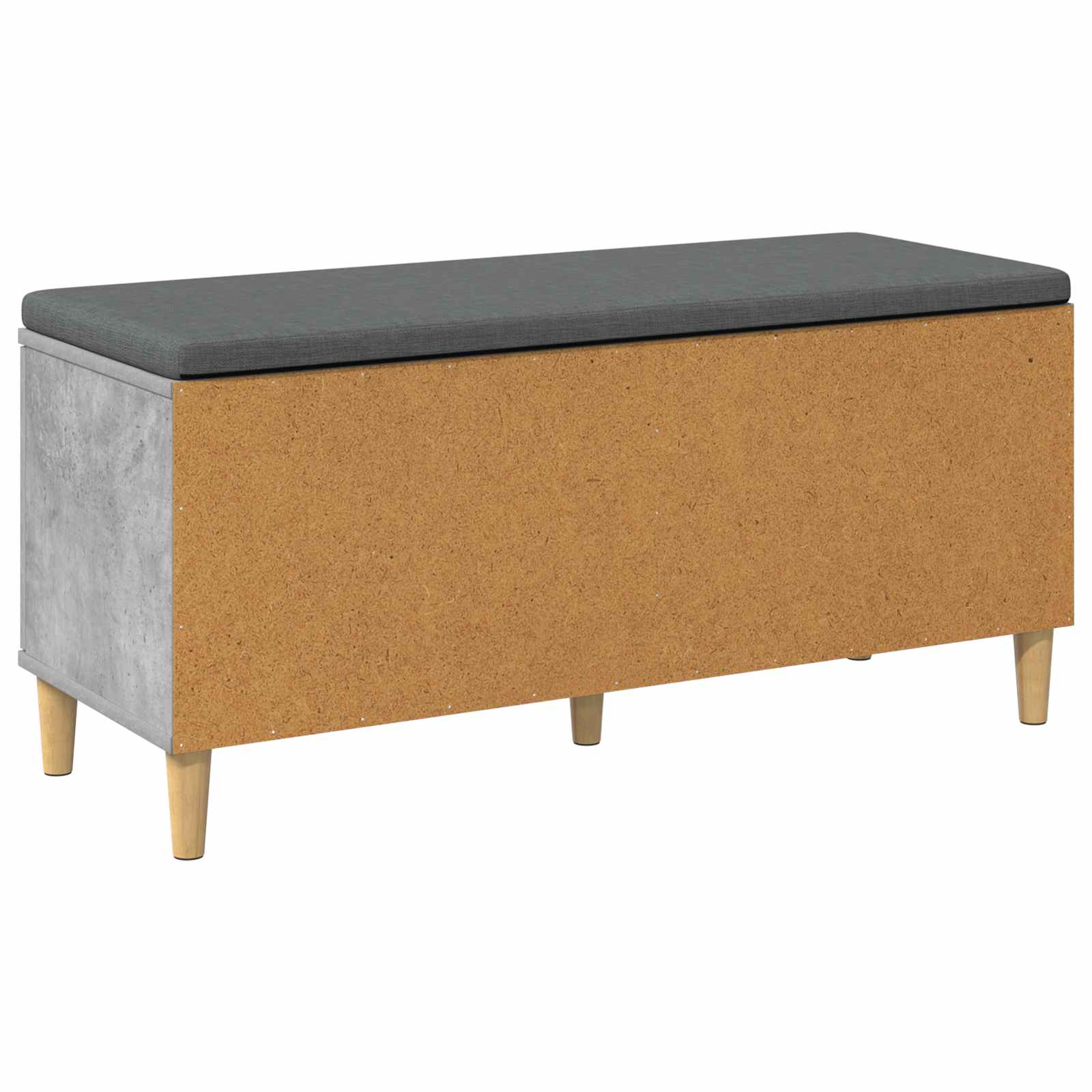 Banc d'entrée avec coussin Gris Béton 100 x 38 x 46 cm - XIOS