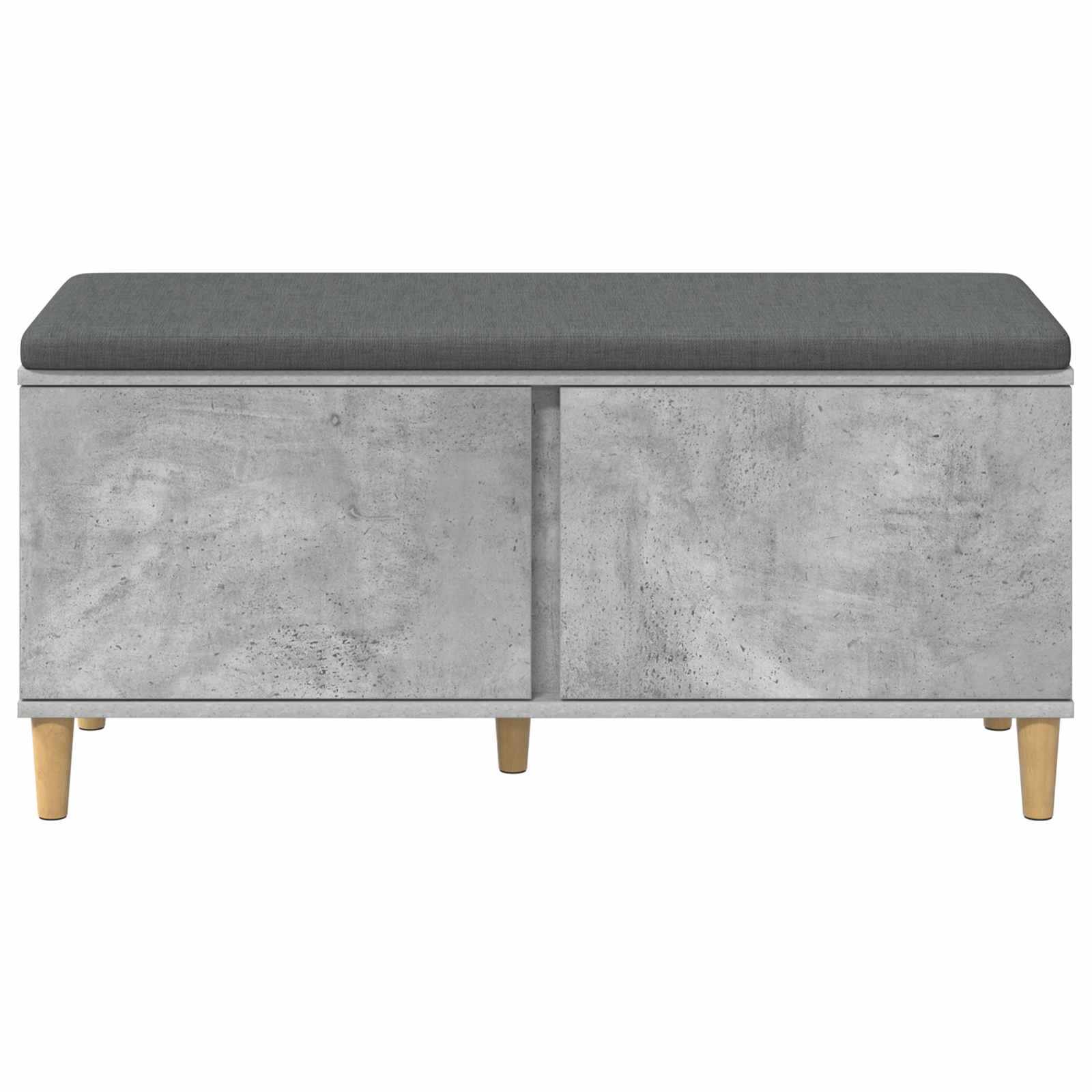 Banc d'entrée avec coussin Gris Béton 100 x 38 x 46 cm - XIOS