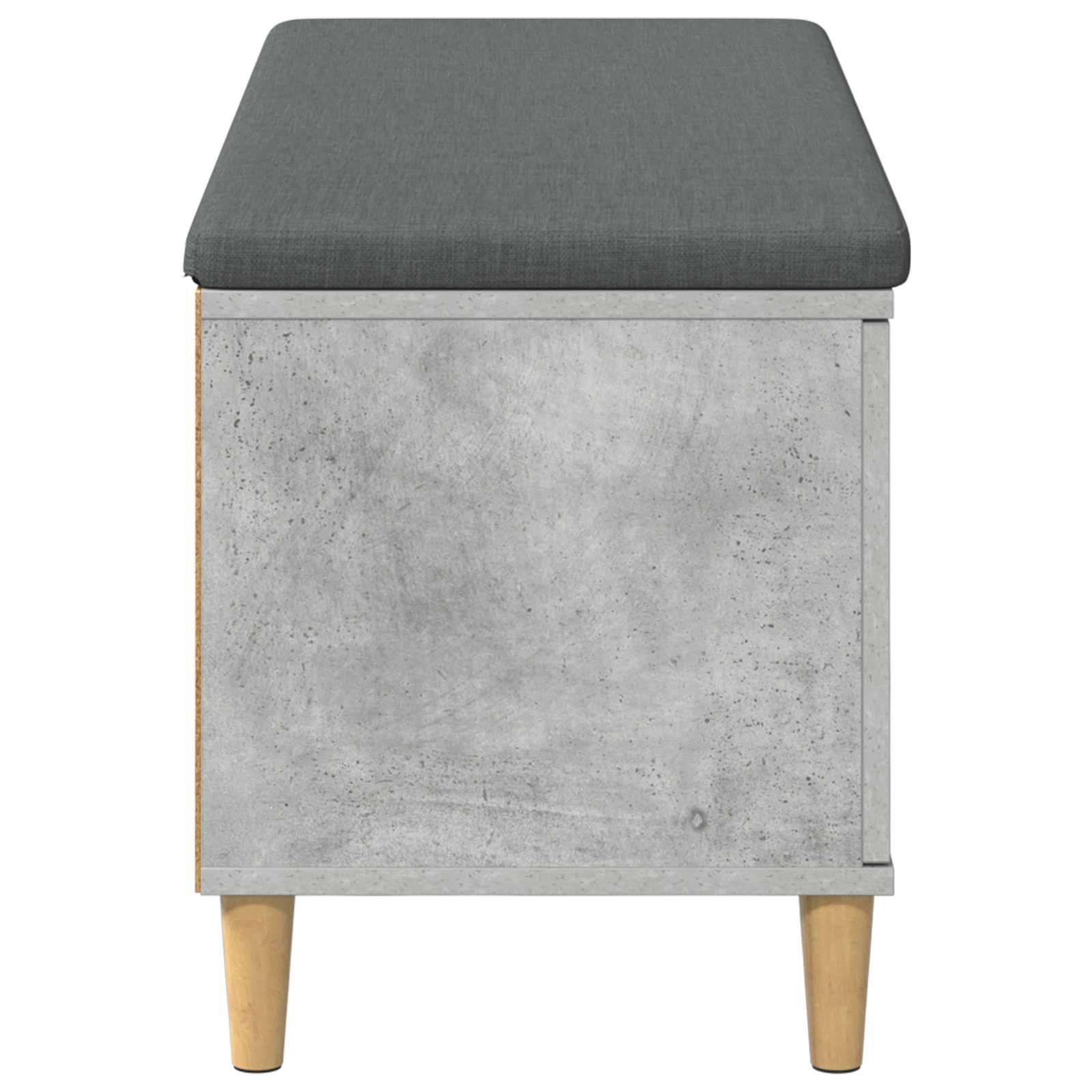 Banc d'entrée avec coussin Gris Béton 100 x 38 x 46 cm - XIOS