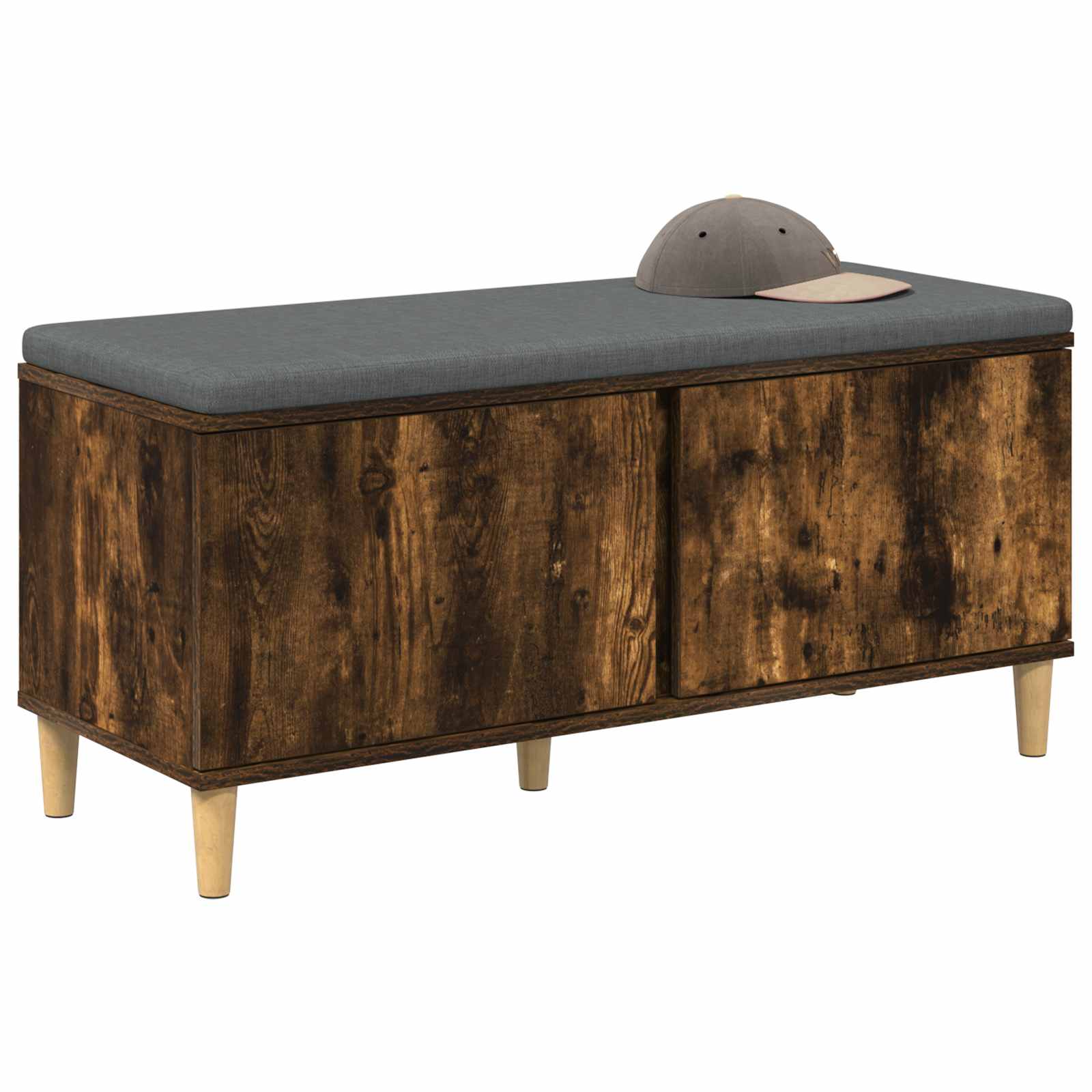 Banc d'entrée avec coussin Chêne Fumé 100 x 38 x 46 cm - XIOS