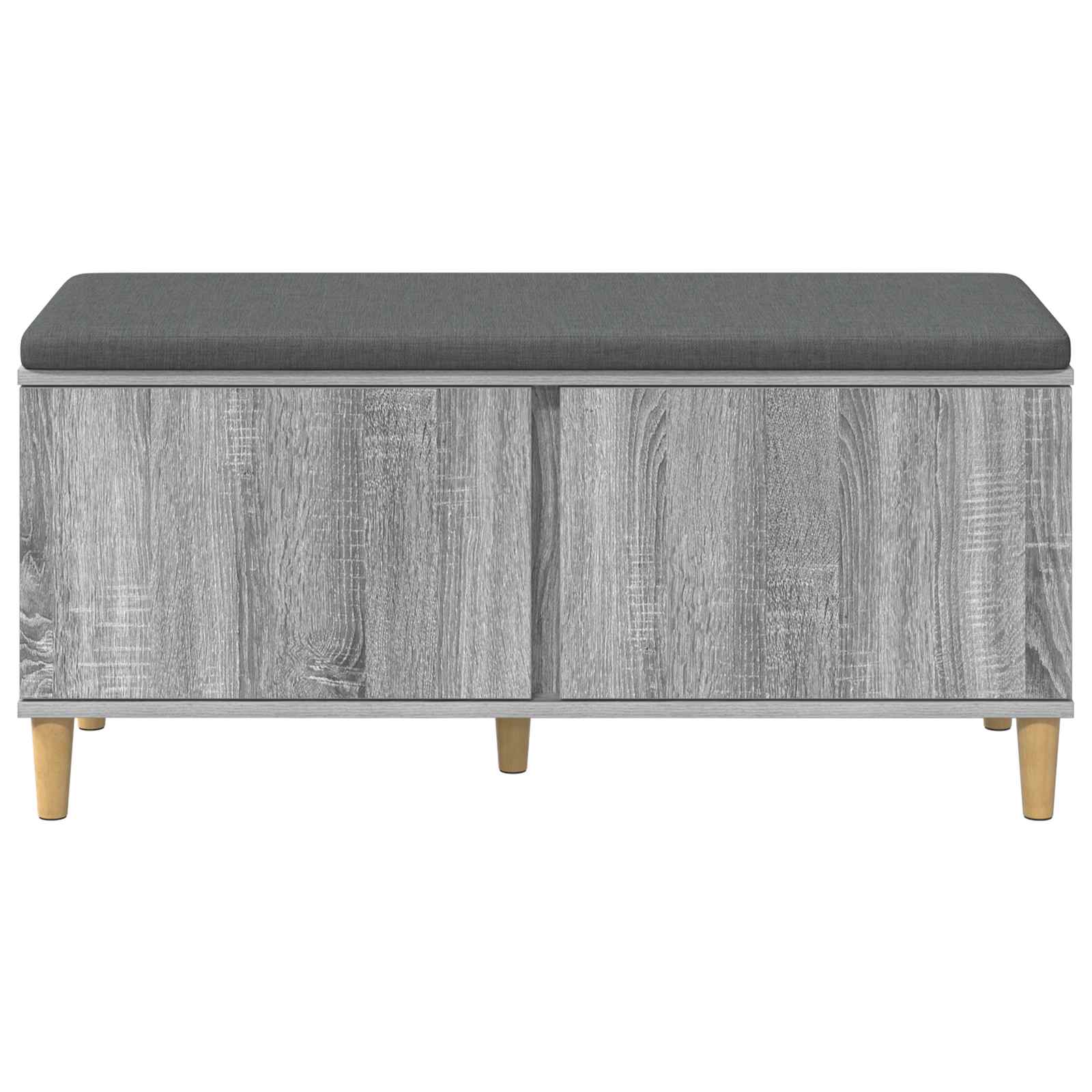 Banc d'entrée avec coussin Gris Sonoma 100 x 38 x 46 cm - XIOS