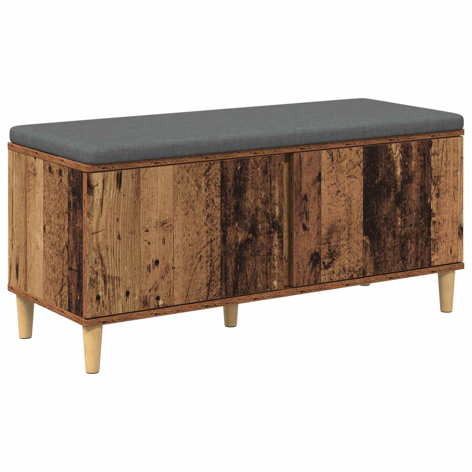 Banc d'entrée avec coussin Bois ancien 100 x 38 x 46 cm - XIOS
