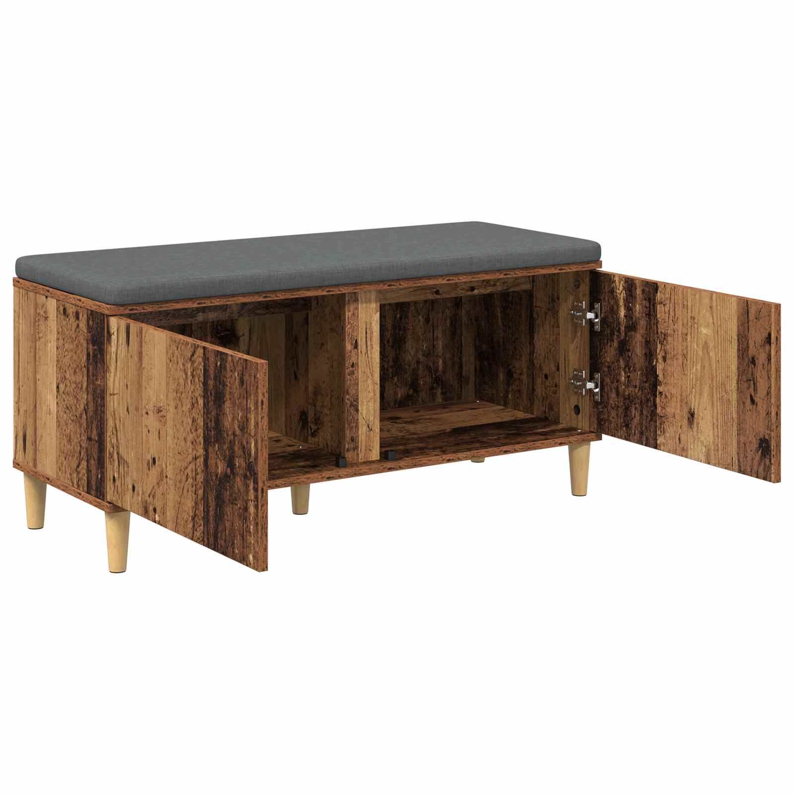 Banc d'entrée avec coussin Bois ancien 100 x 38 x 46 cm - XIOS