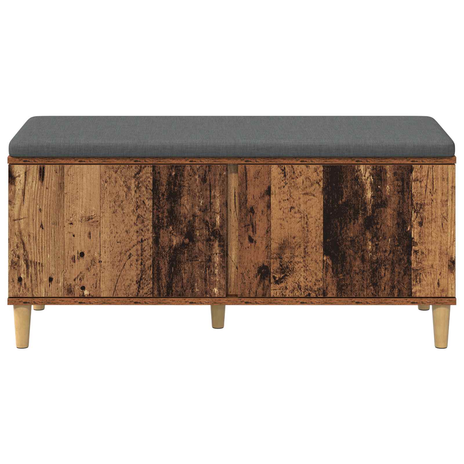 Banc d'entrée avec coussin Bois ancien 100 x 38 x 46 cm - XIOS