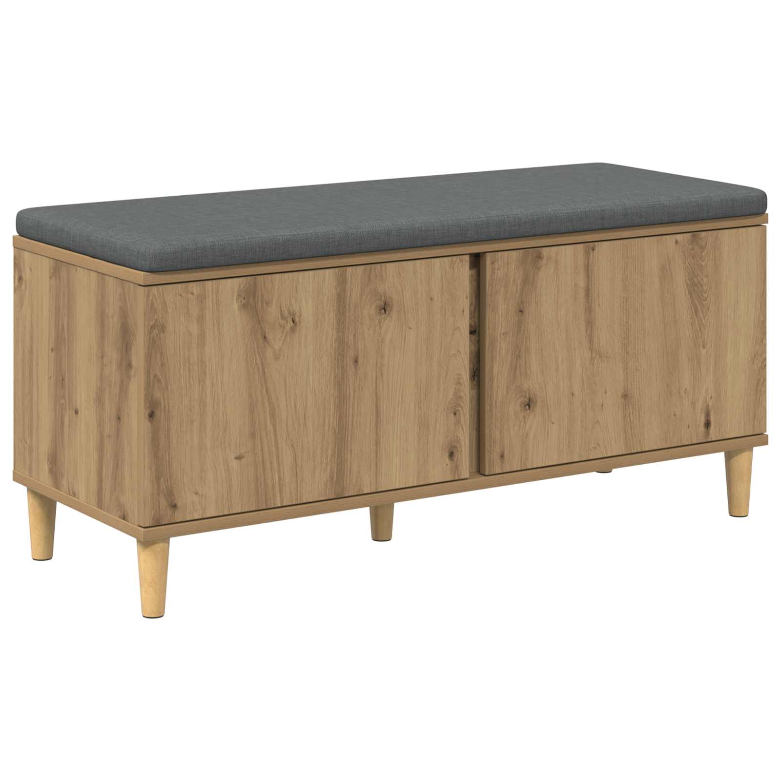 Banc d'entrée avec coussin Chêne Artisanal 100 x 38 x 46 cm - XIOS
